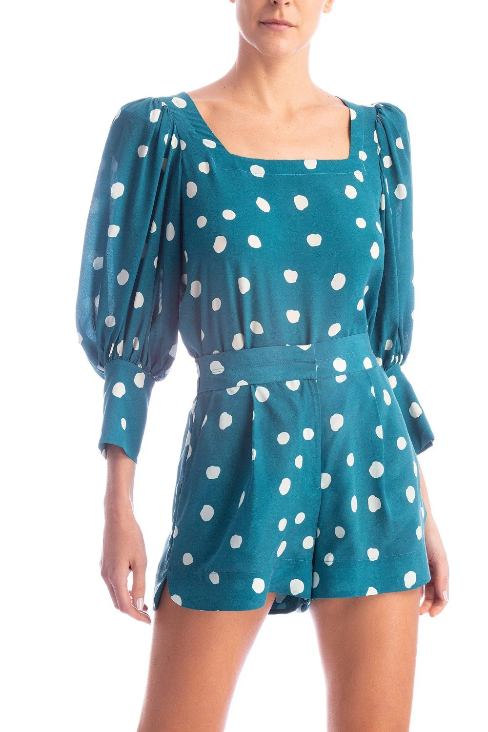 Aloe Pois Puff-Sleeves Blouse - Image 3