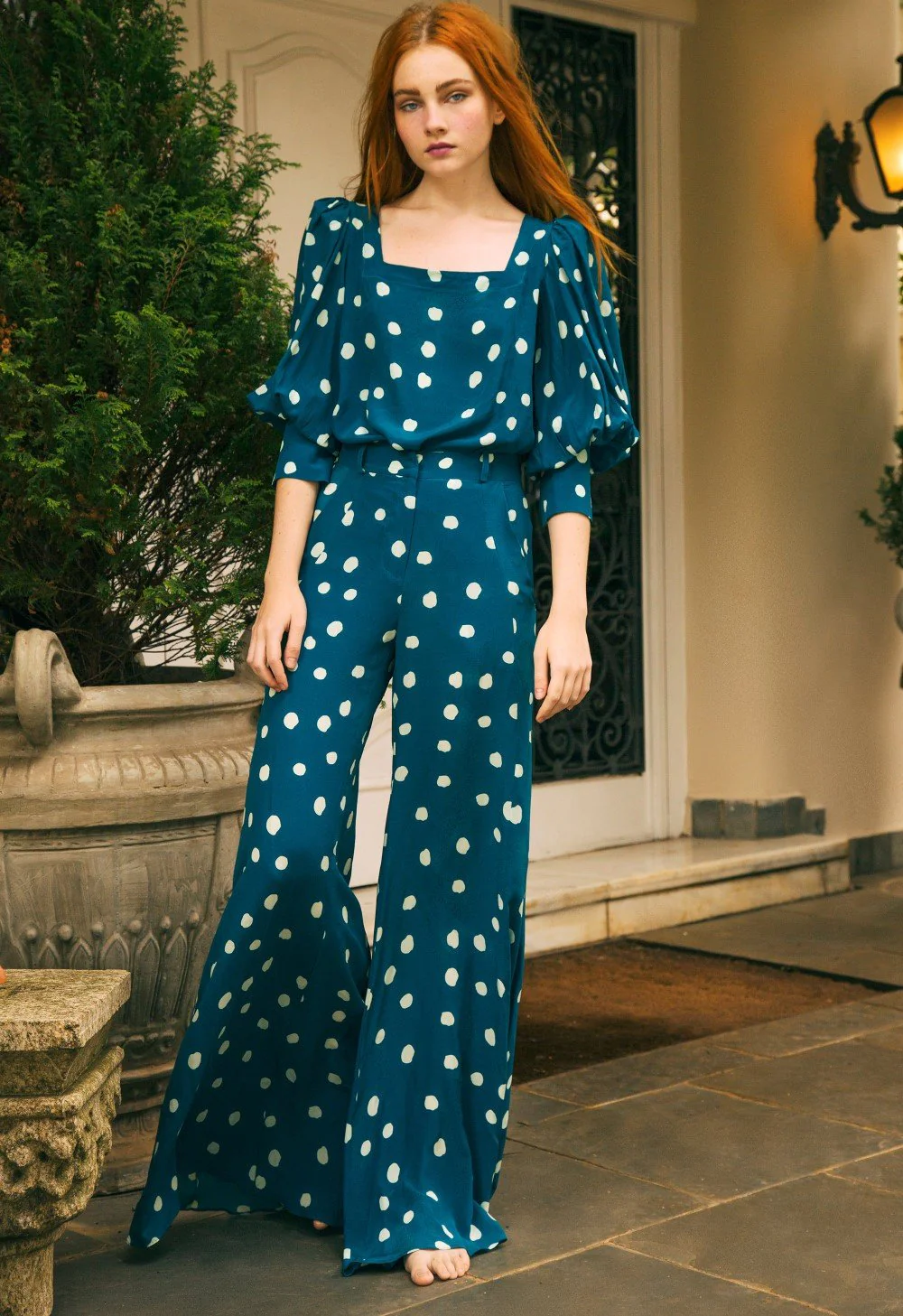 Aloe Pois Puff-Sleeves Blouse - Image 5
