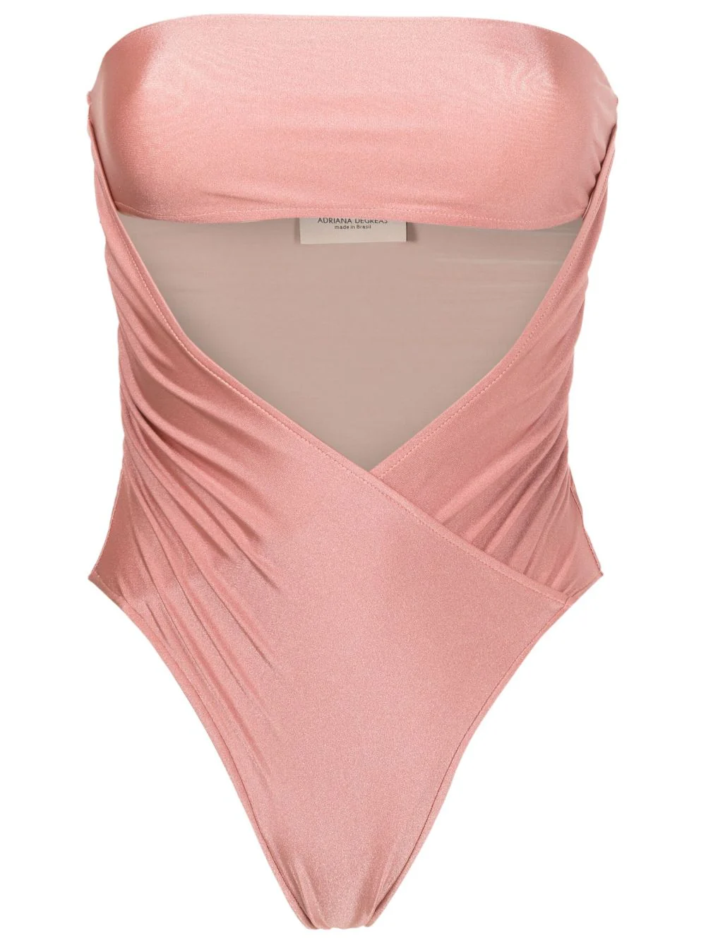 Arisaema Solid High-Leg Strapless Swimsuit - Image 4