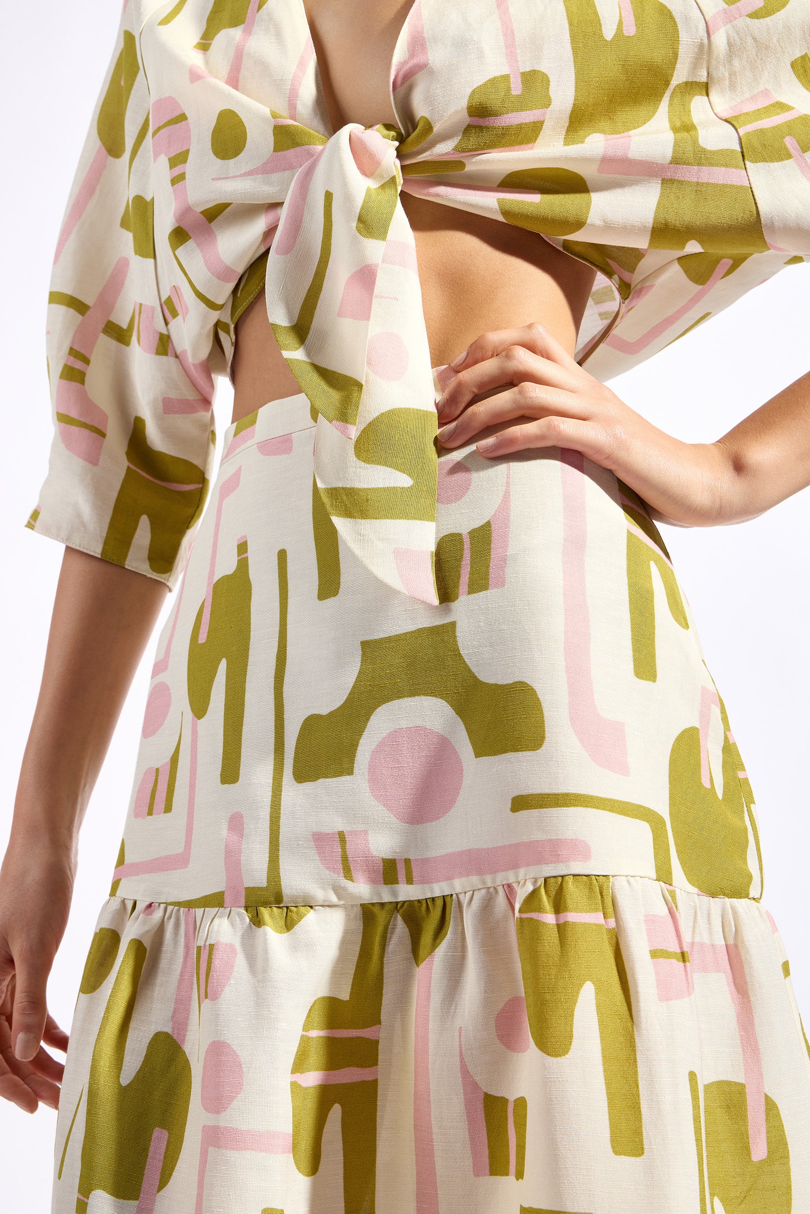 Balearic Front Tie Cropped Top - Image 3