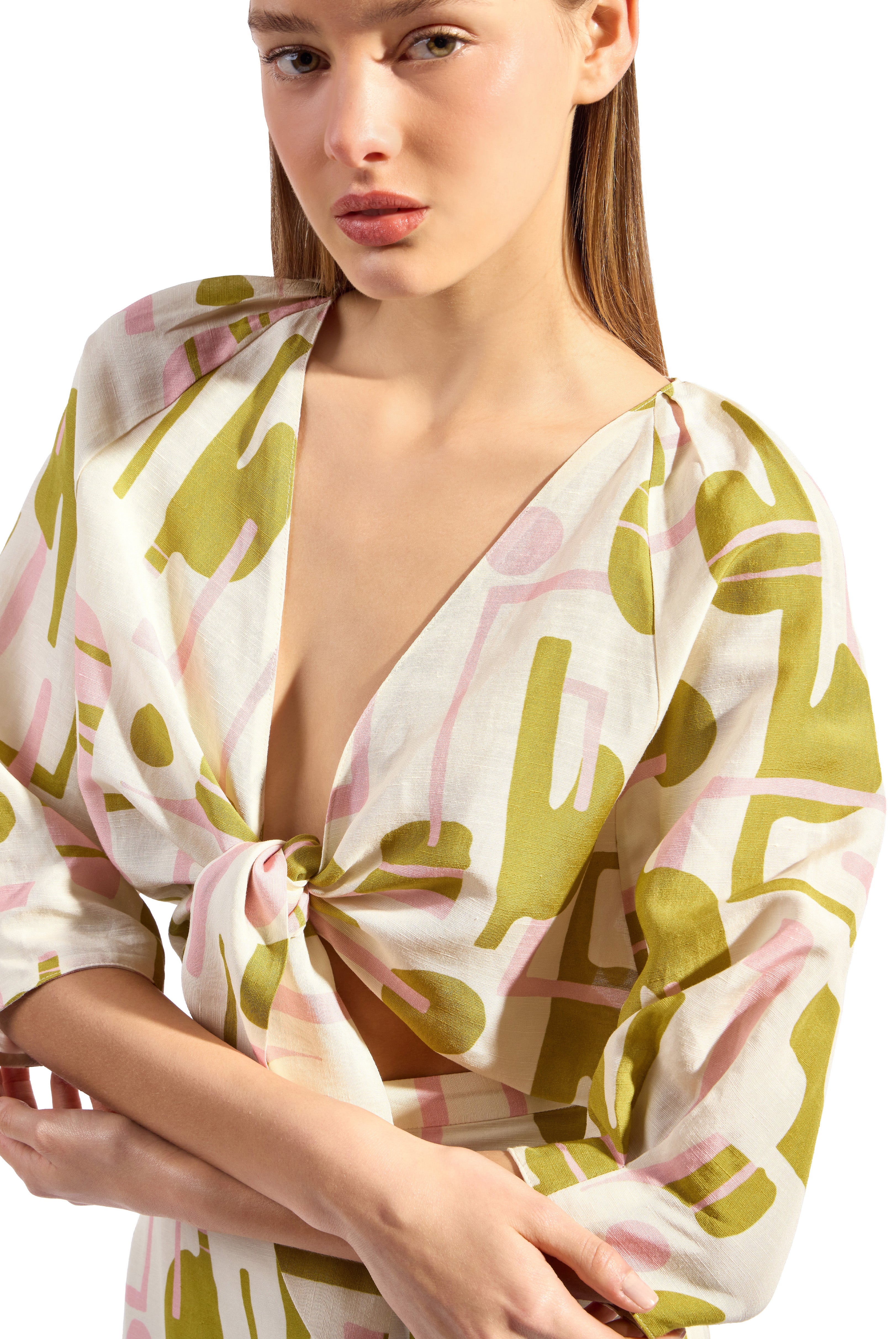 Balearic Front Tie Cropped Top - Image 4