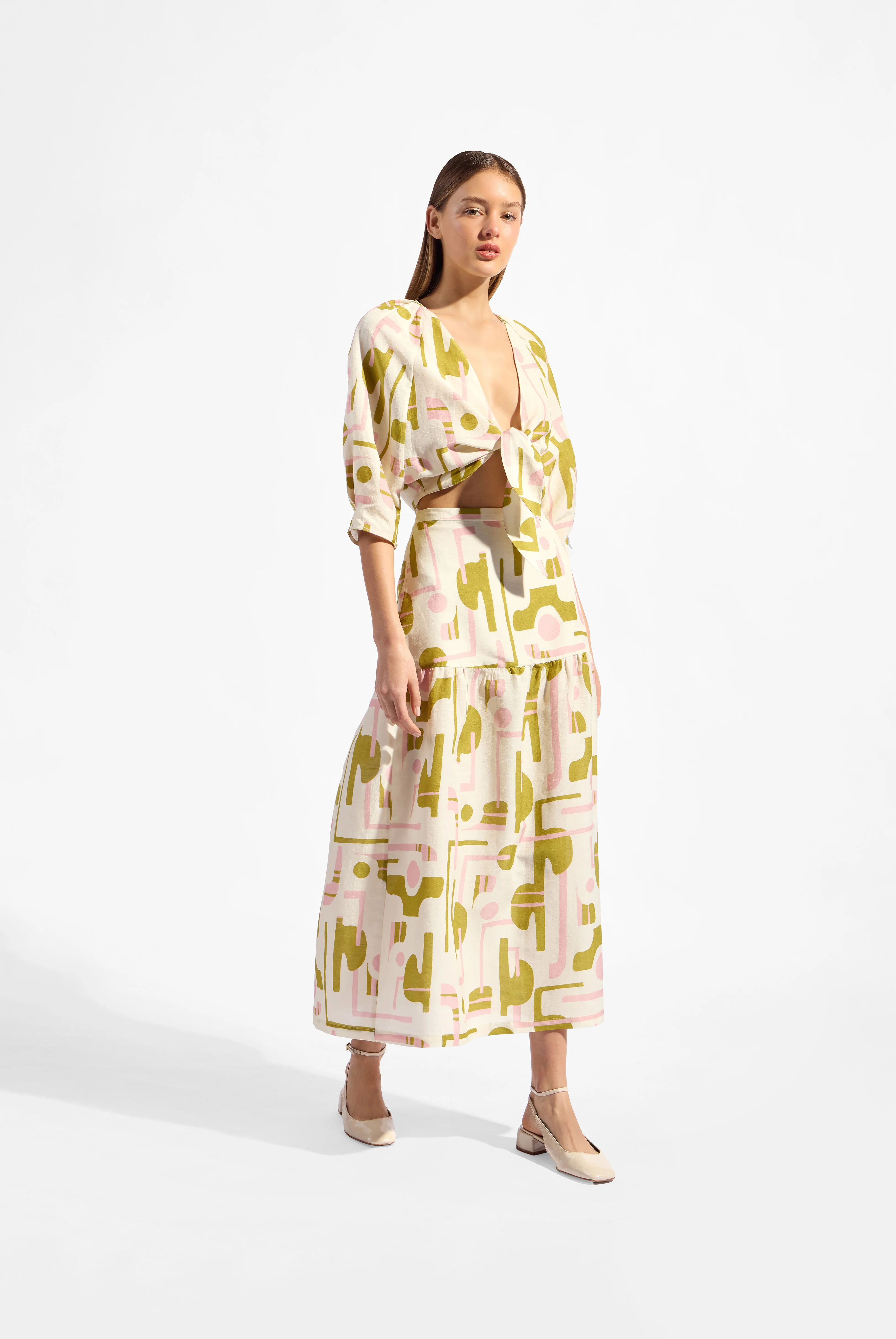 Balearic Front Tie Cropped Top - Image 5