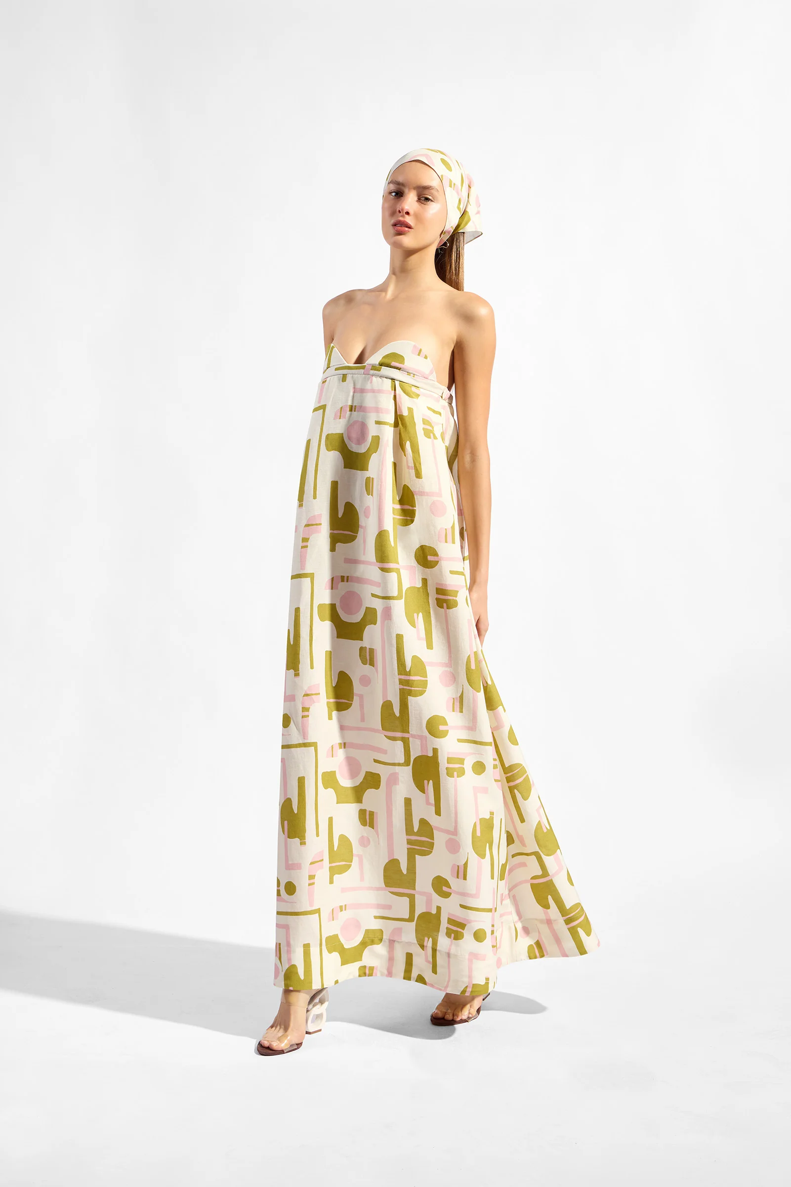 Balearic Strapless Maxi Dress