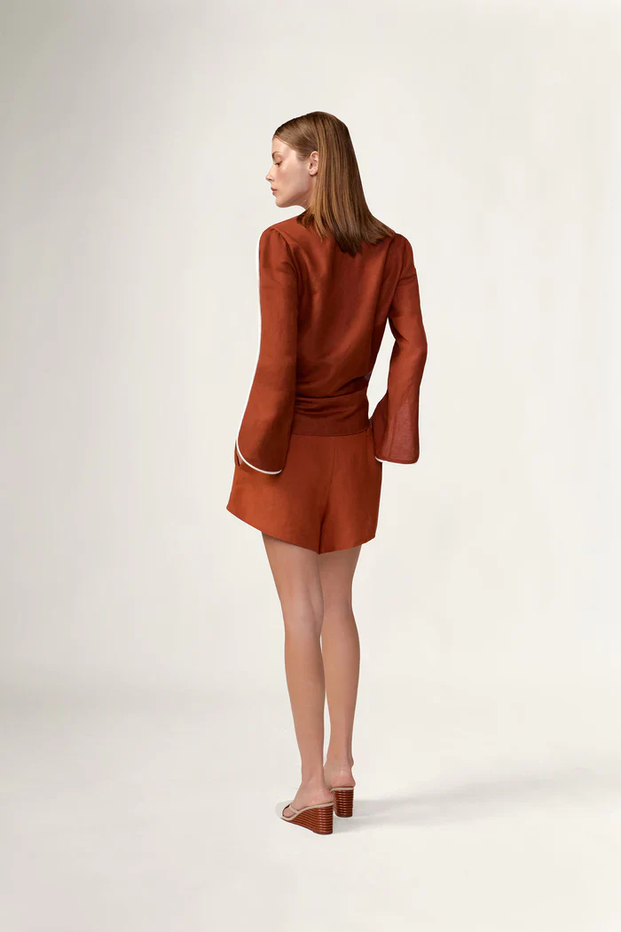 Bicolor Front-Tie Top - Image 3