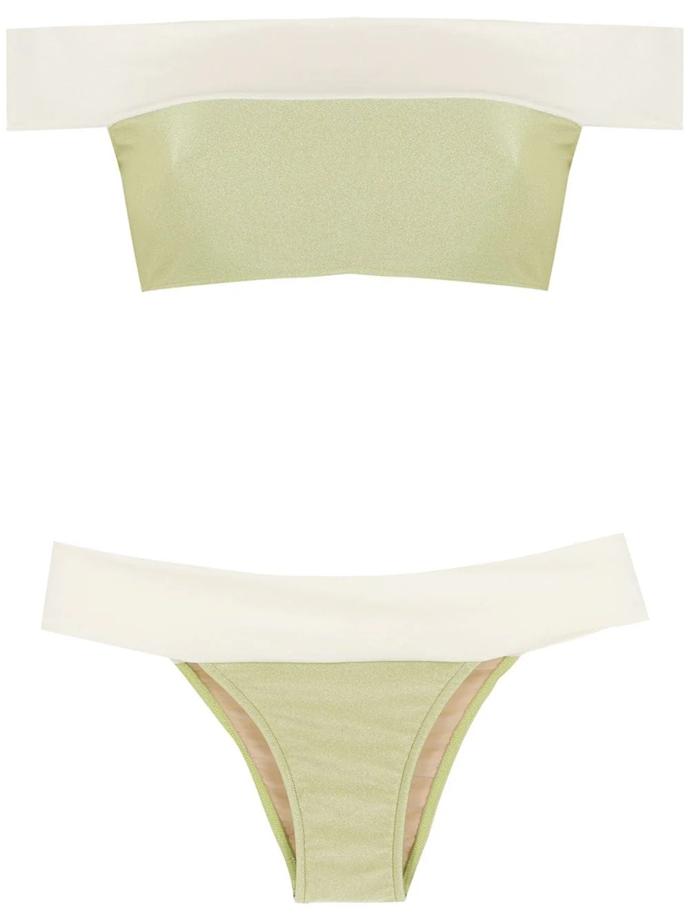 Bicolor Off-The-Shoulder Bikini - Image 5