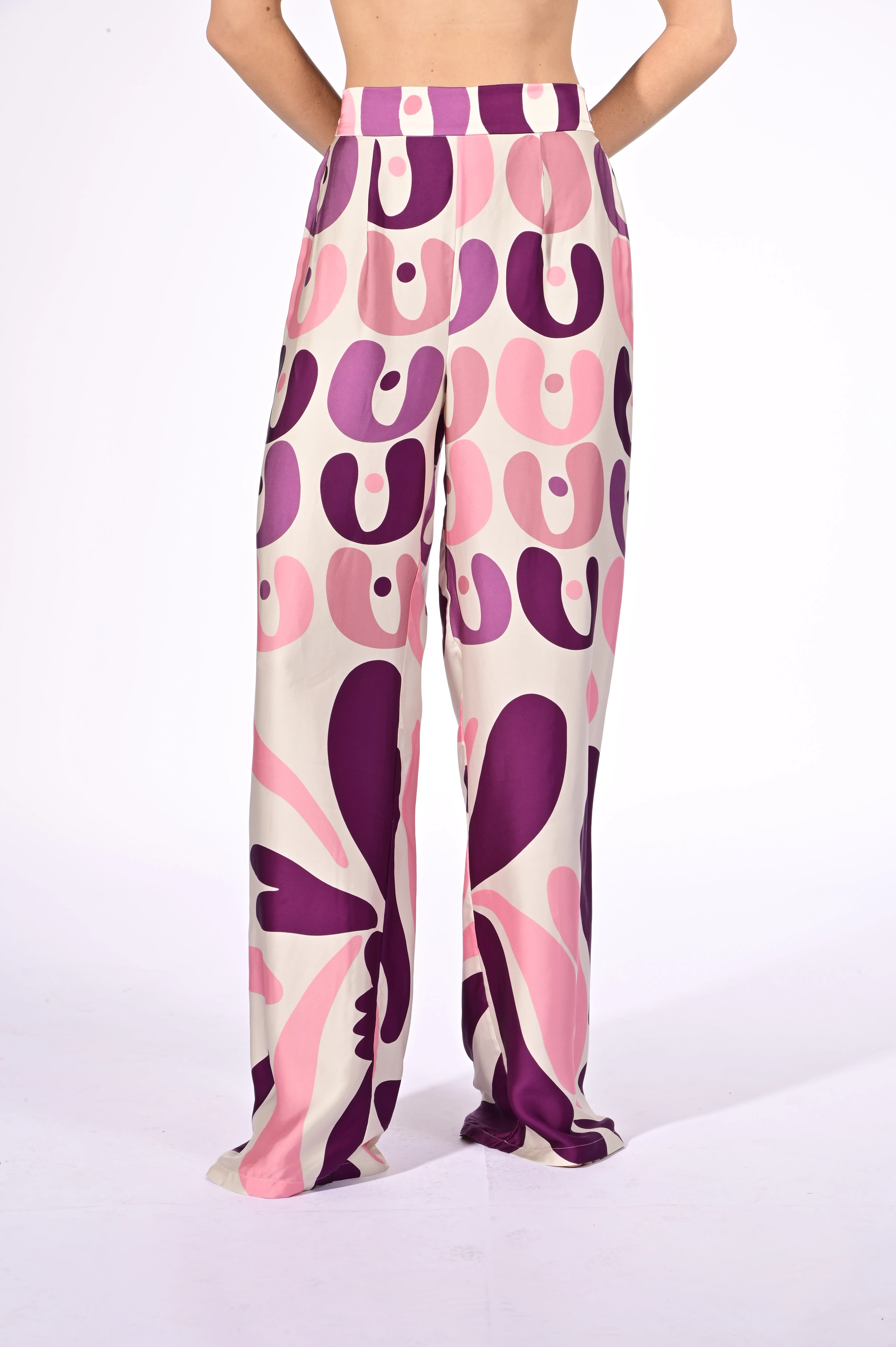 Bold Floral Wide-Leg Pants - Image 3