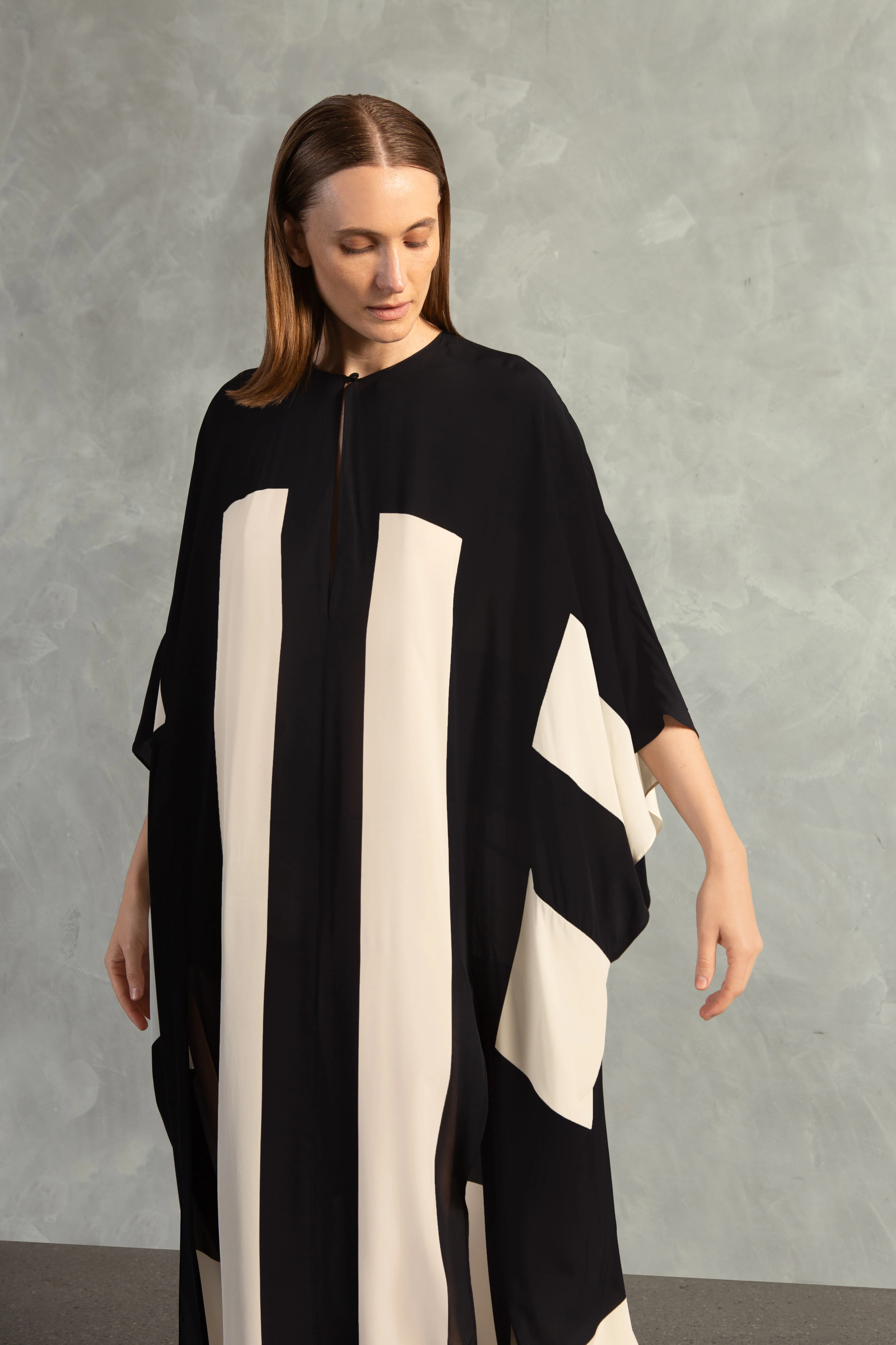 Bold Stripes Long Kaftan - Image 3