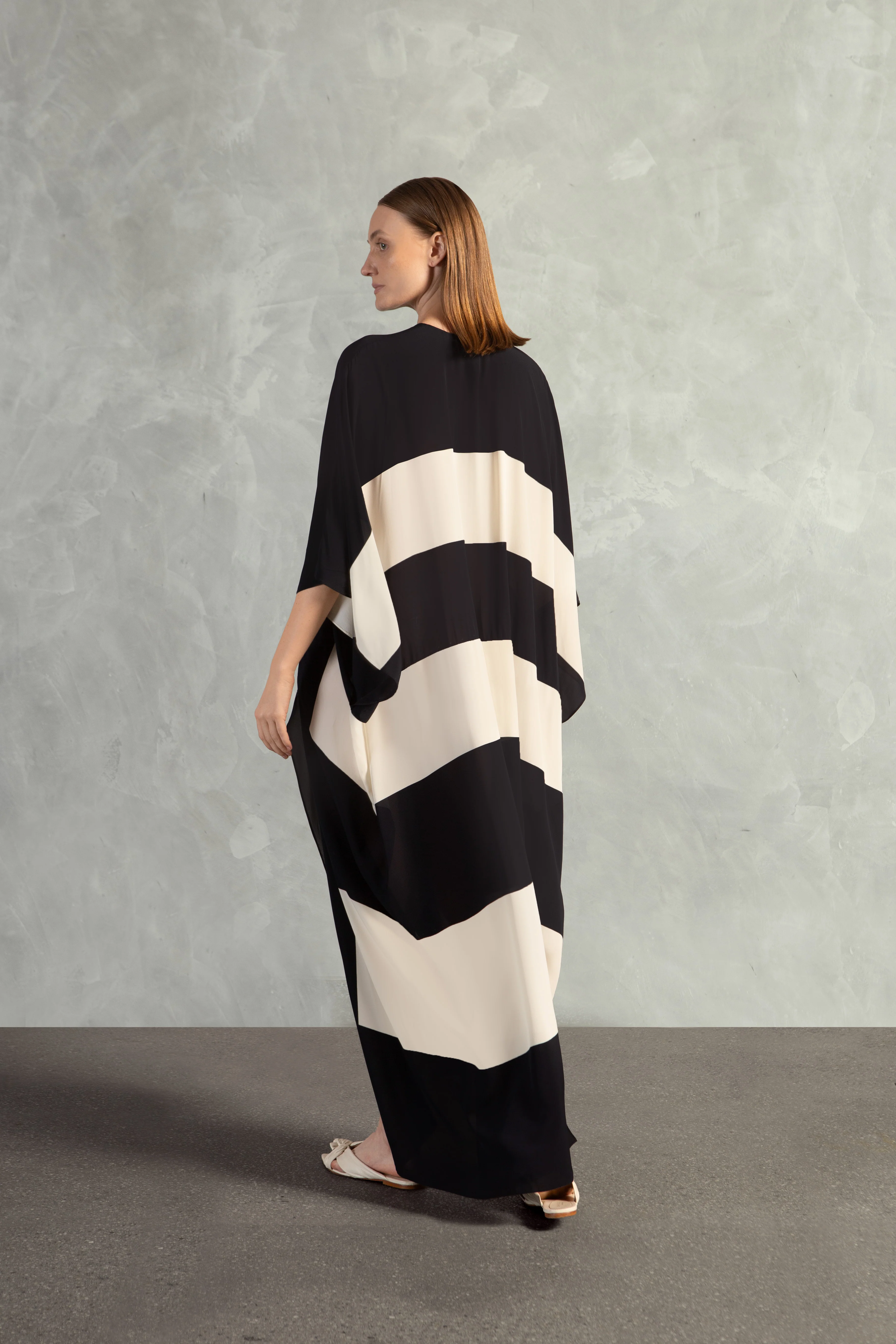 Bold Stripes Long Kaftan - Image 4