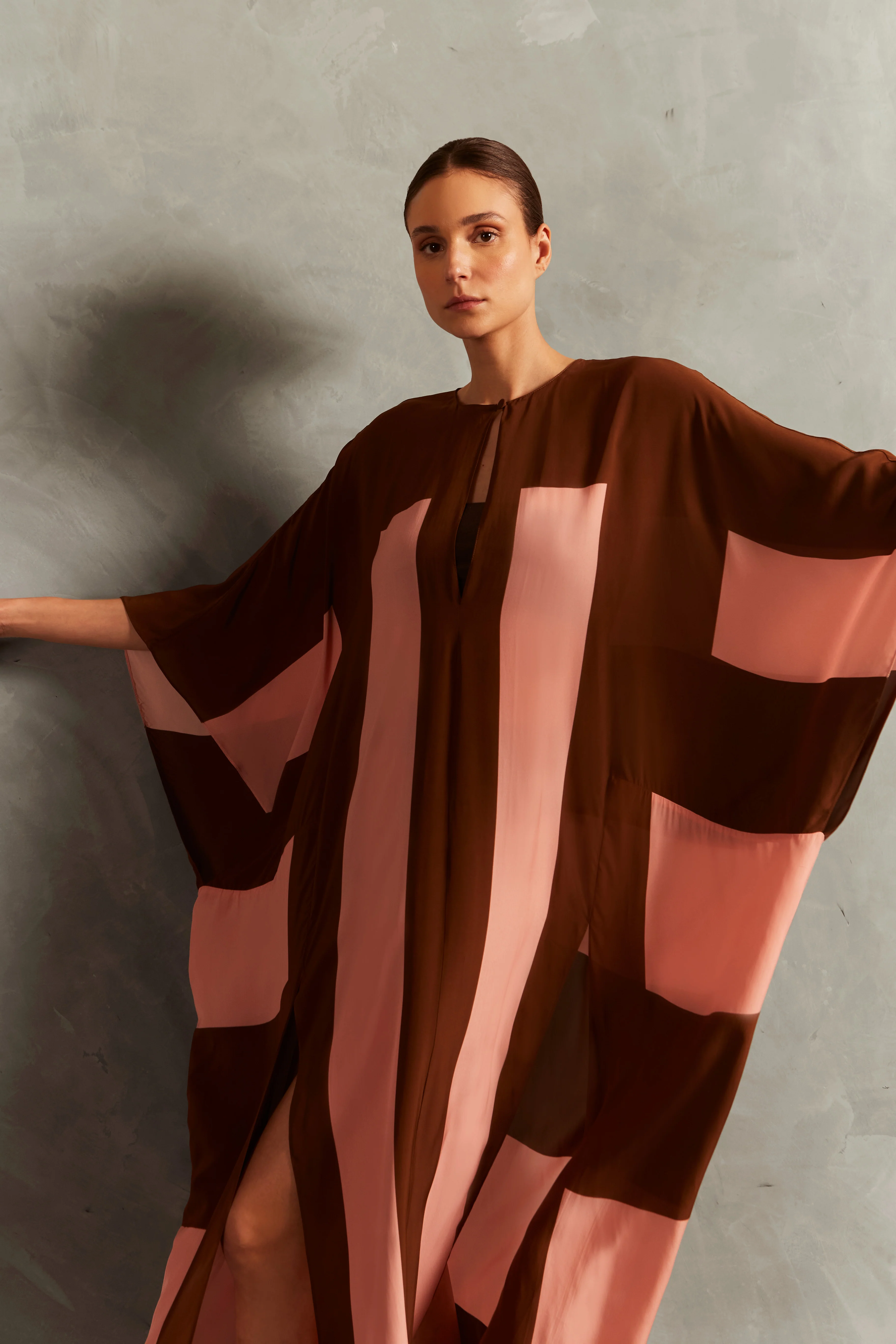 Bold Stripes Long Kaftan - Image 5