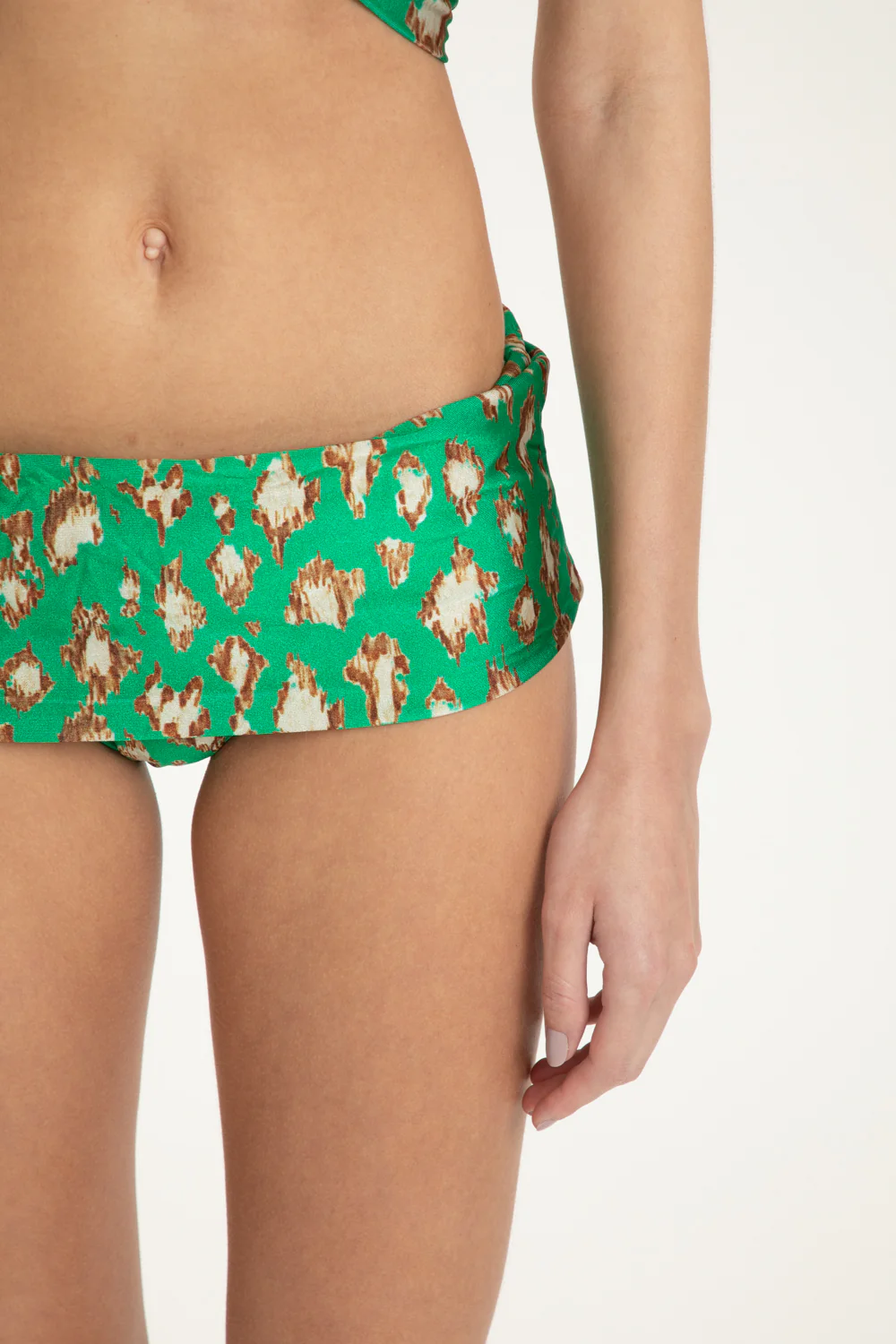 Brush Leopard Print Wraparound Bikini - Image 4