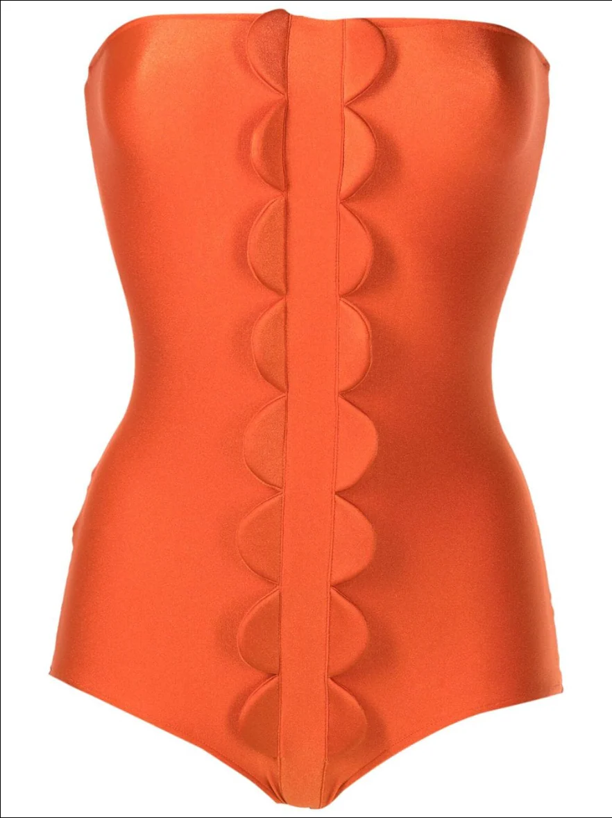 Bubble Strapless Detailed Swimsuit - Image 3