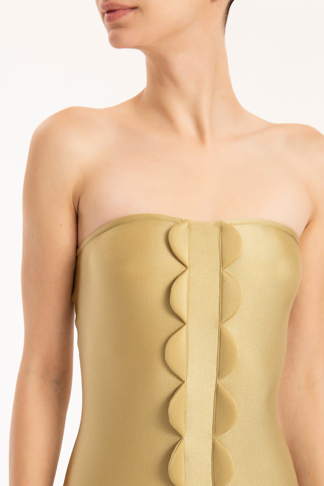 Bubble Strapless Detailed Swimsuit - Image 7
