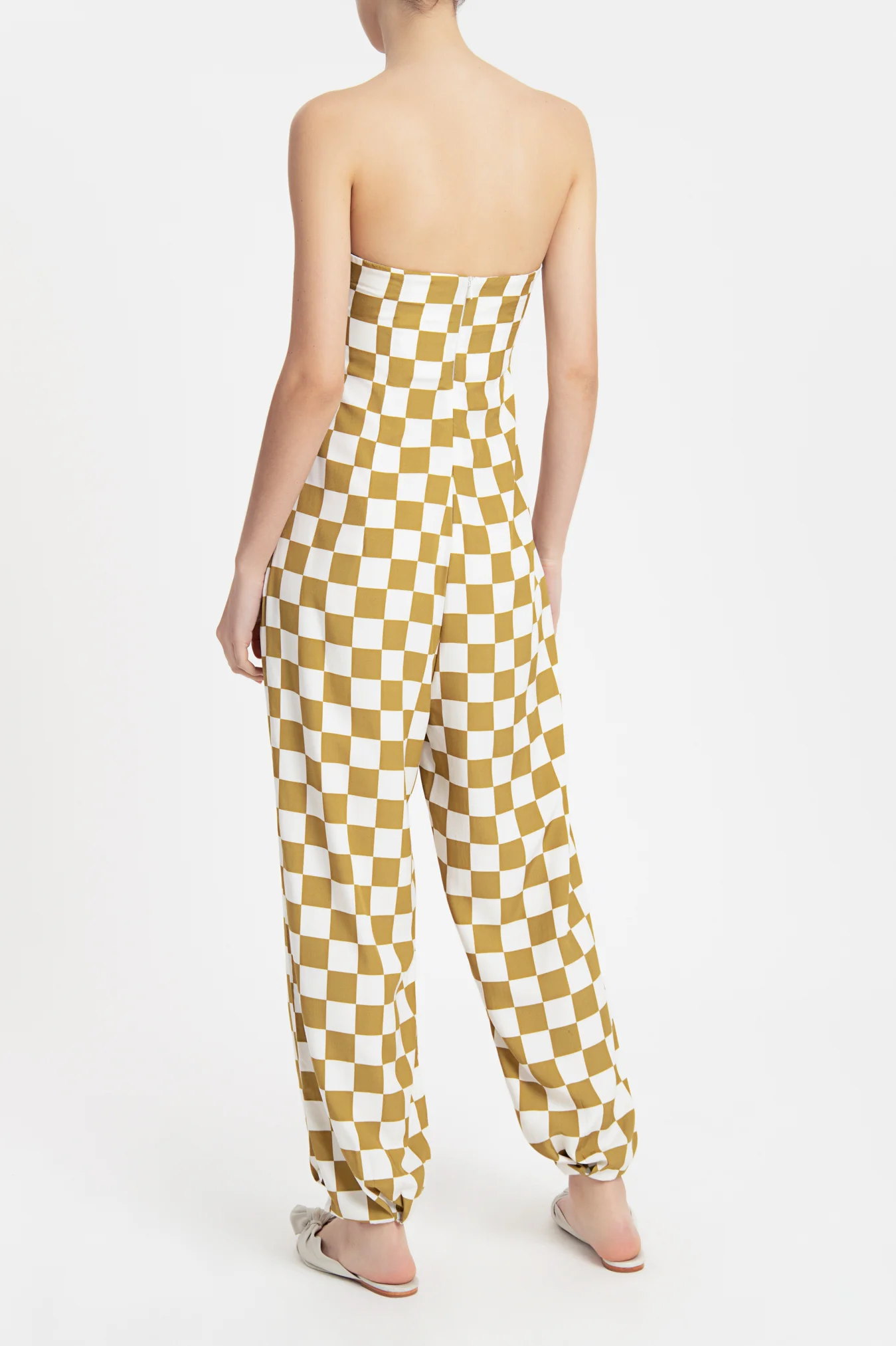 Carre Vintage Strapless Jumpsuit With Knot - Image 3
