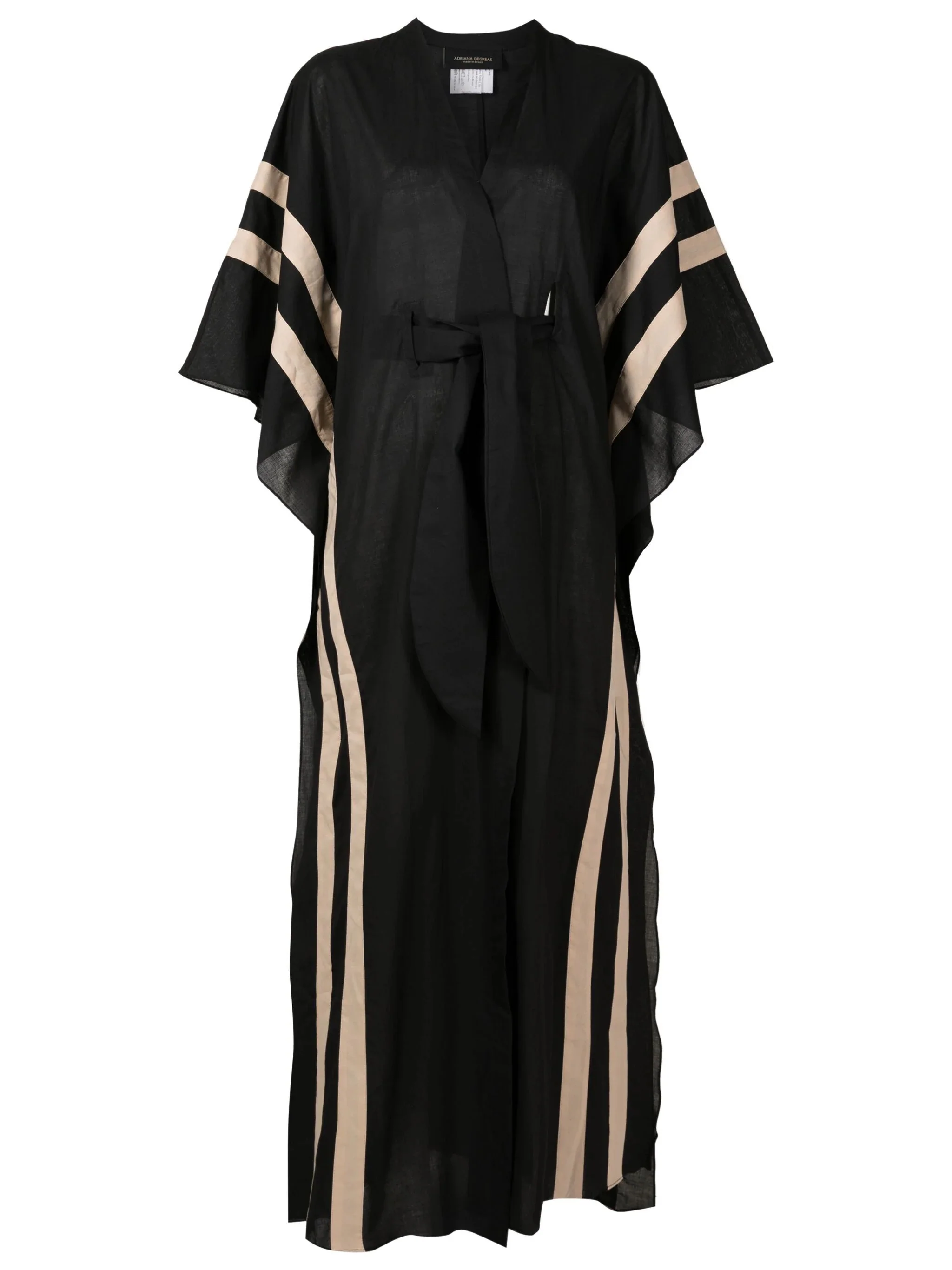 Cotton Chambray Long Kaftan With Sash - Image 3