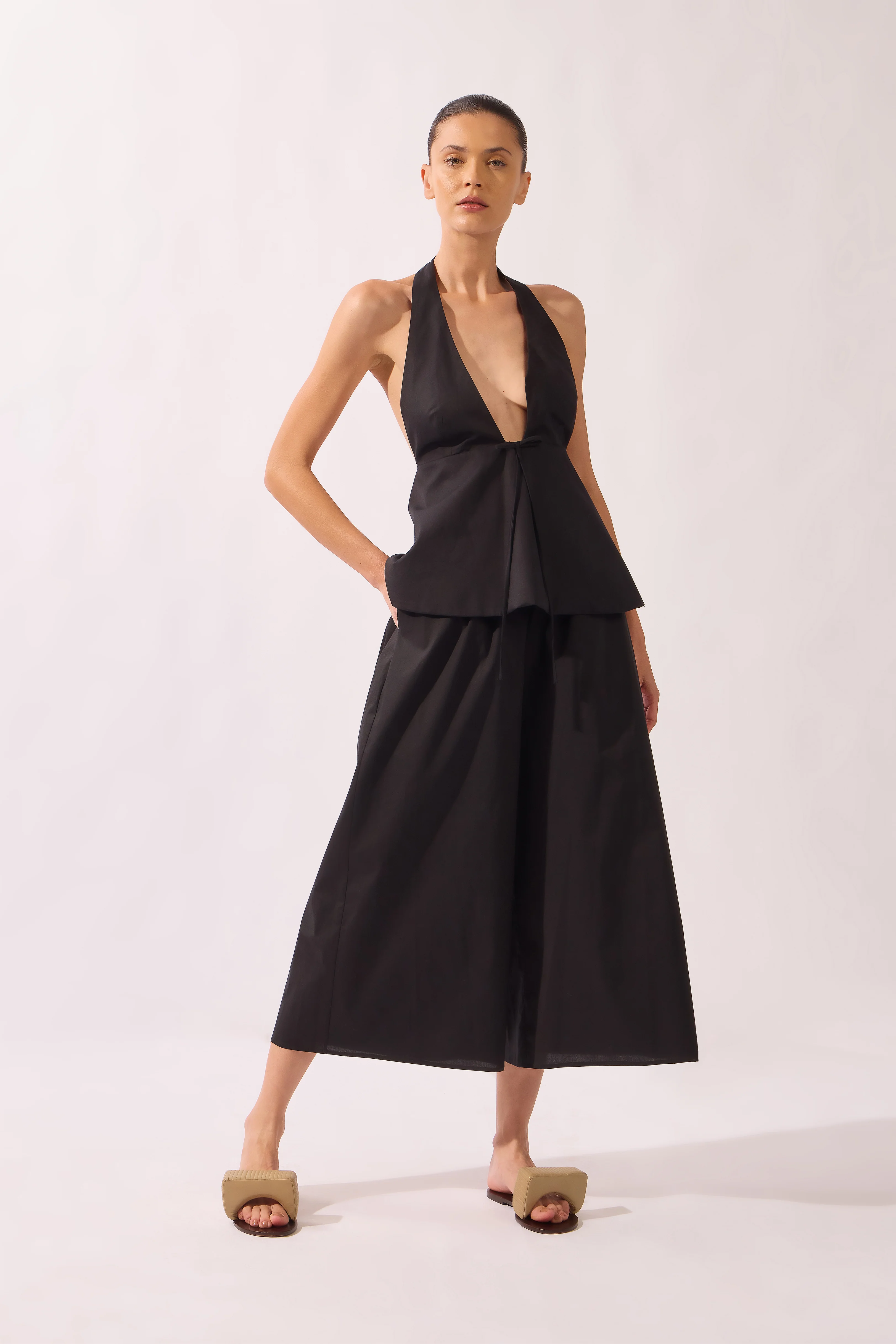Cropped Wide-Leg Pants