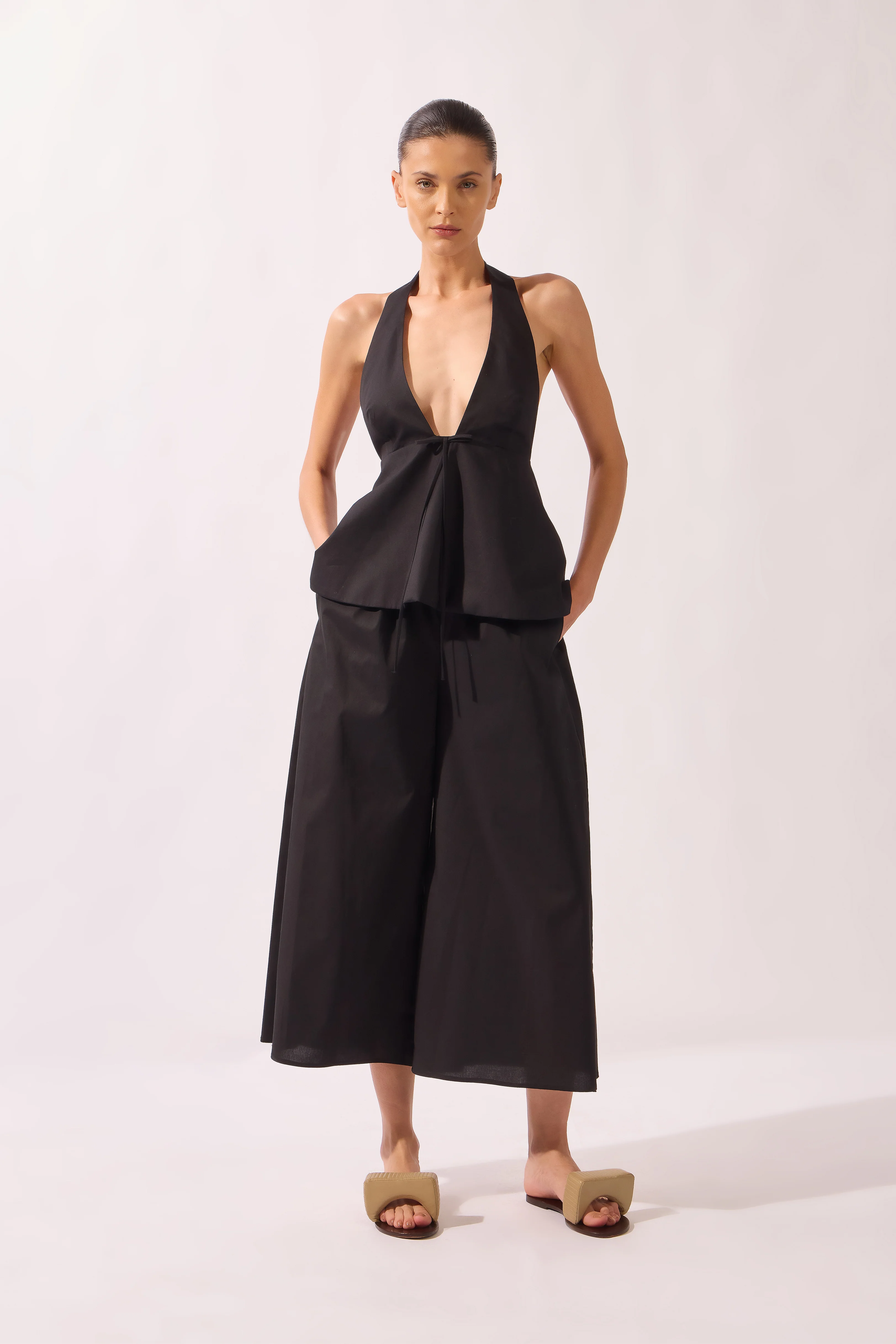 Cropped Wide-Leg Pants - Image 3