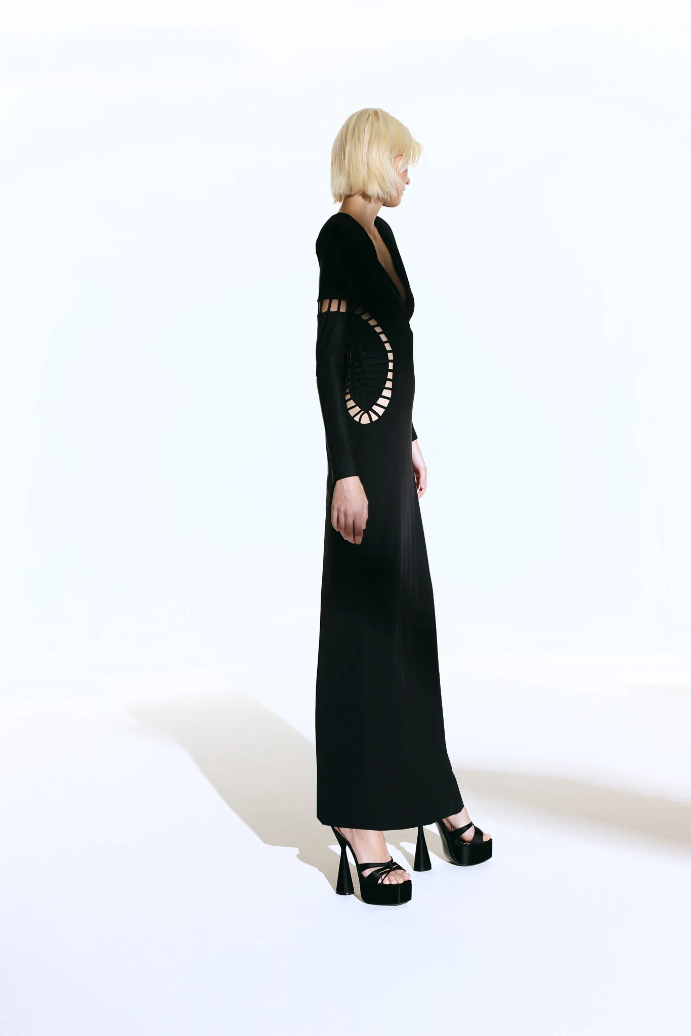 Cut-Out Plunge Maxi Dress - Image 4