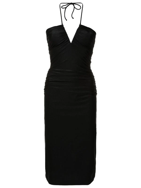 Deco Solid Frilled Midi Dress - Image 5