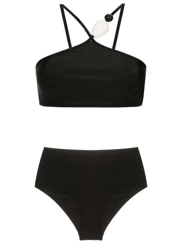 Deco Solid High-Waisted Bikini - Image 5