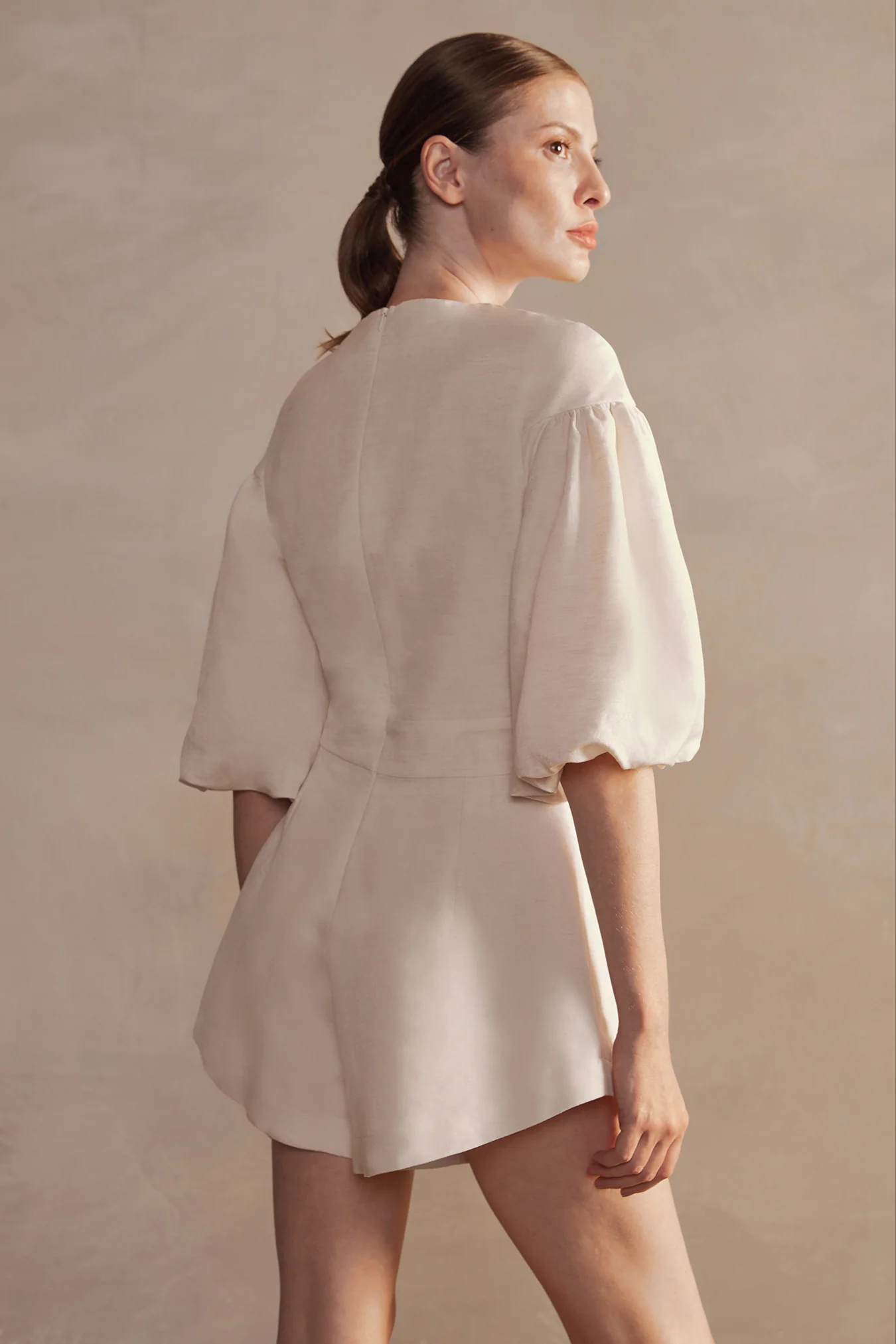 Demi Pois Puff-Sleeved Playsuit - Image 2