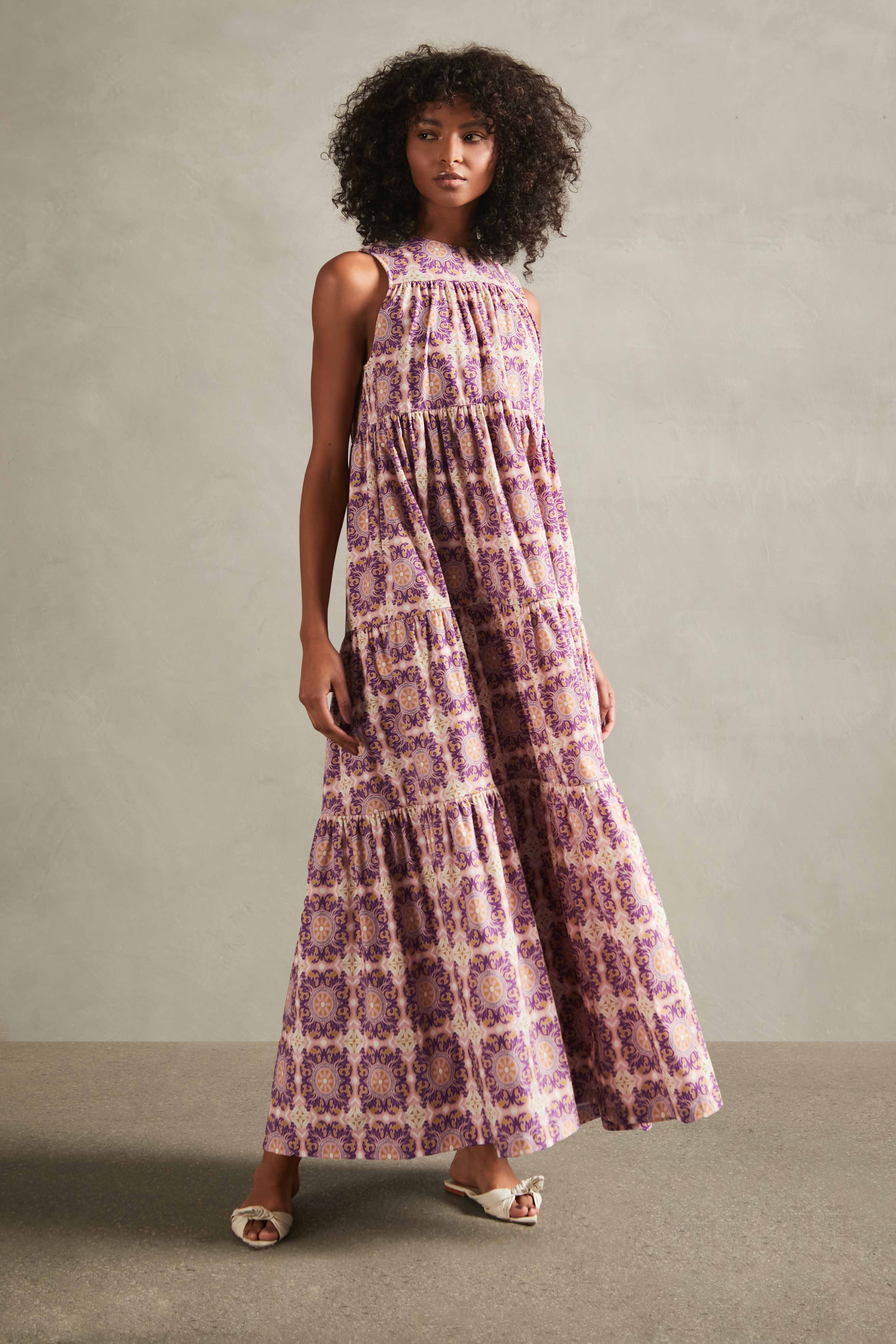 Exotic Coral Long Dress - Image 3