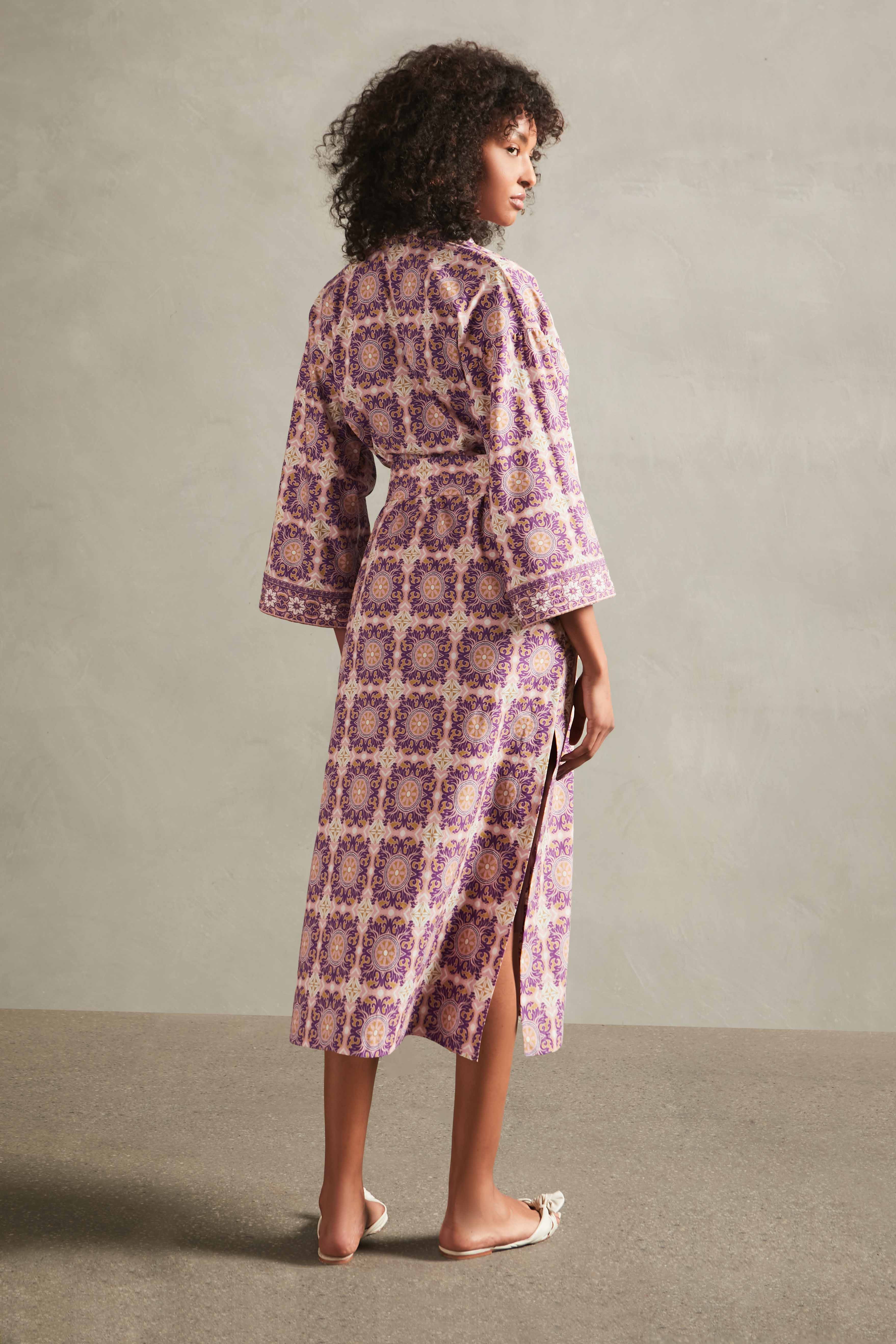 Exotic Coral Midi Robe - Image 2