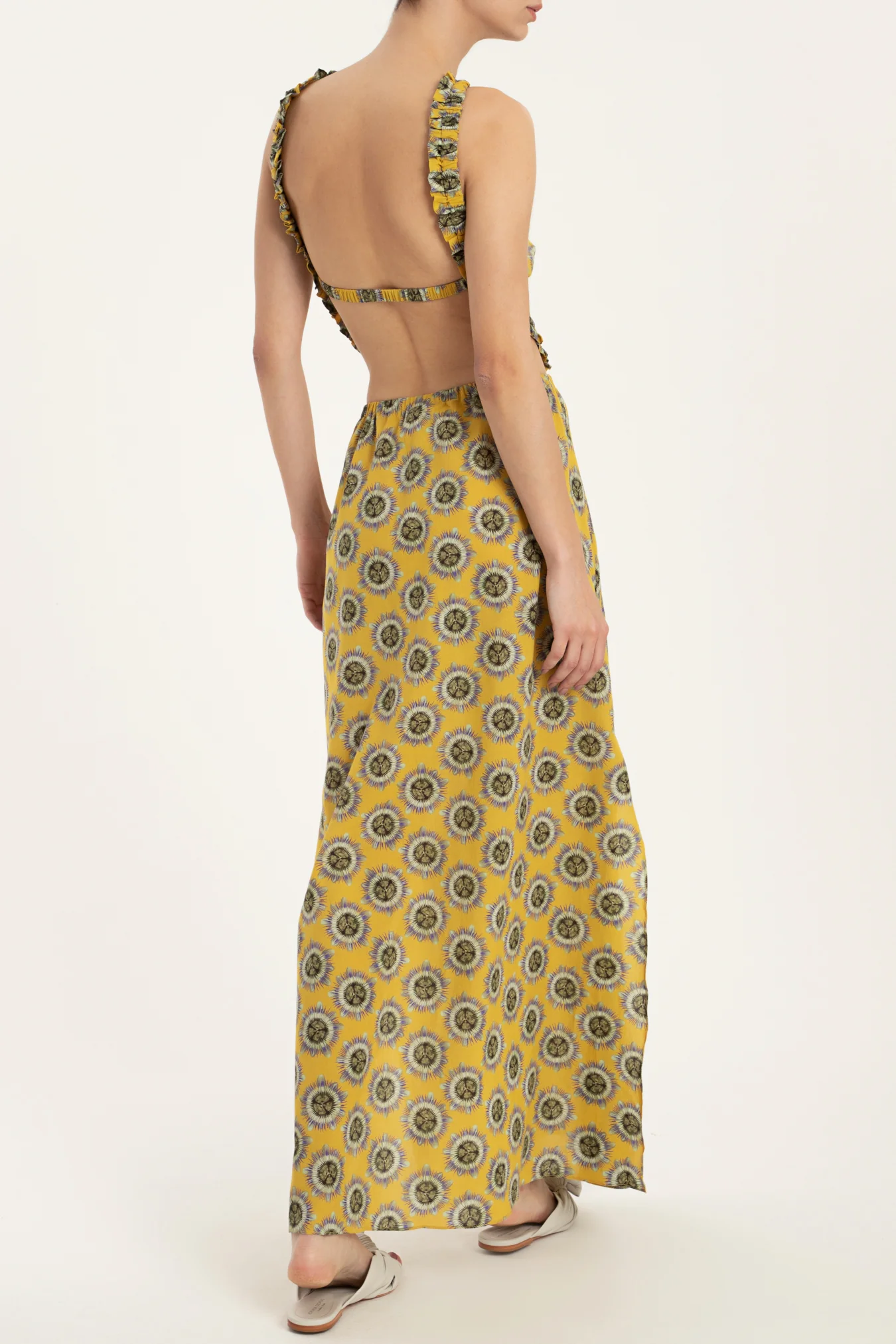 Exotic Passion Long Dress With Pleated Detail - Image 3
