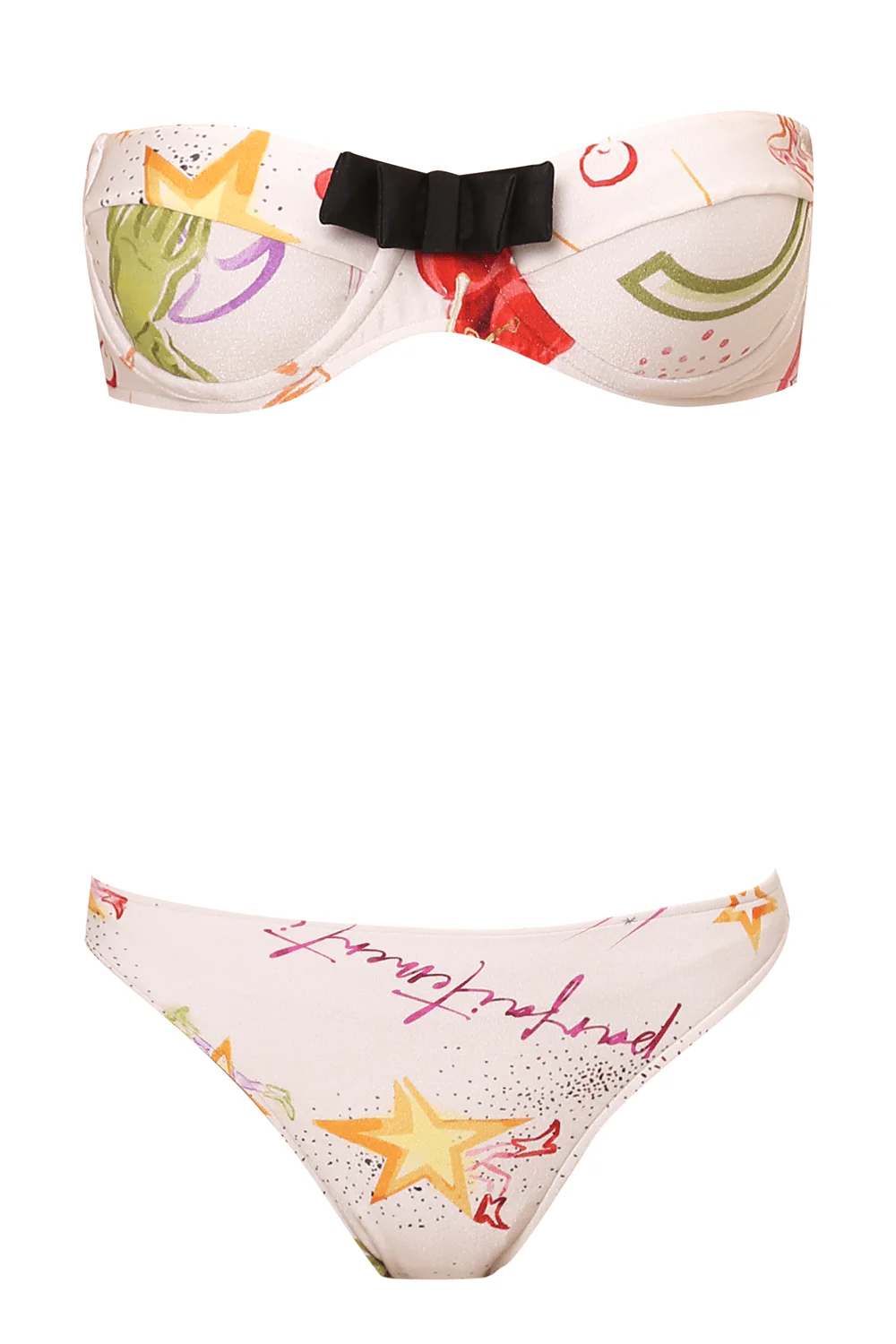 Fantasy High-Leg Strapless bikini with Bow - Image 6
