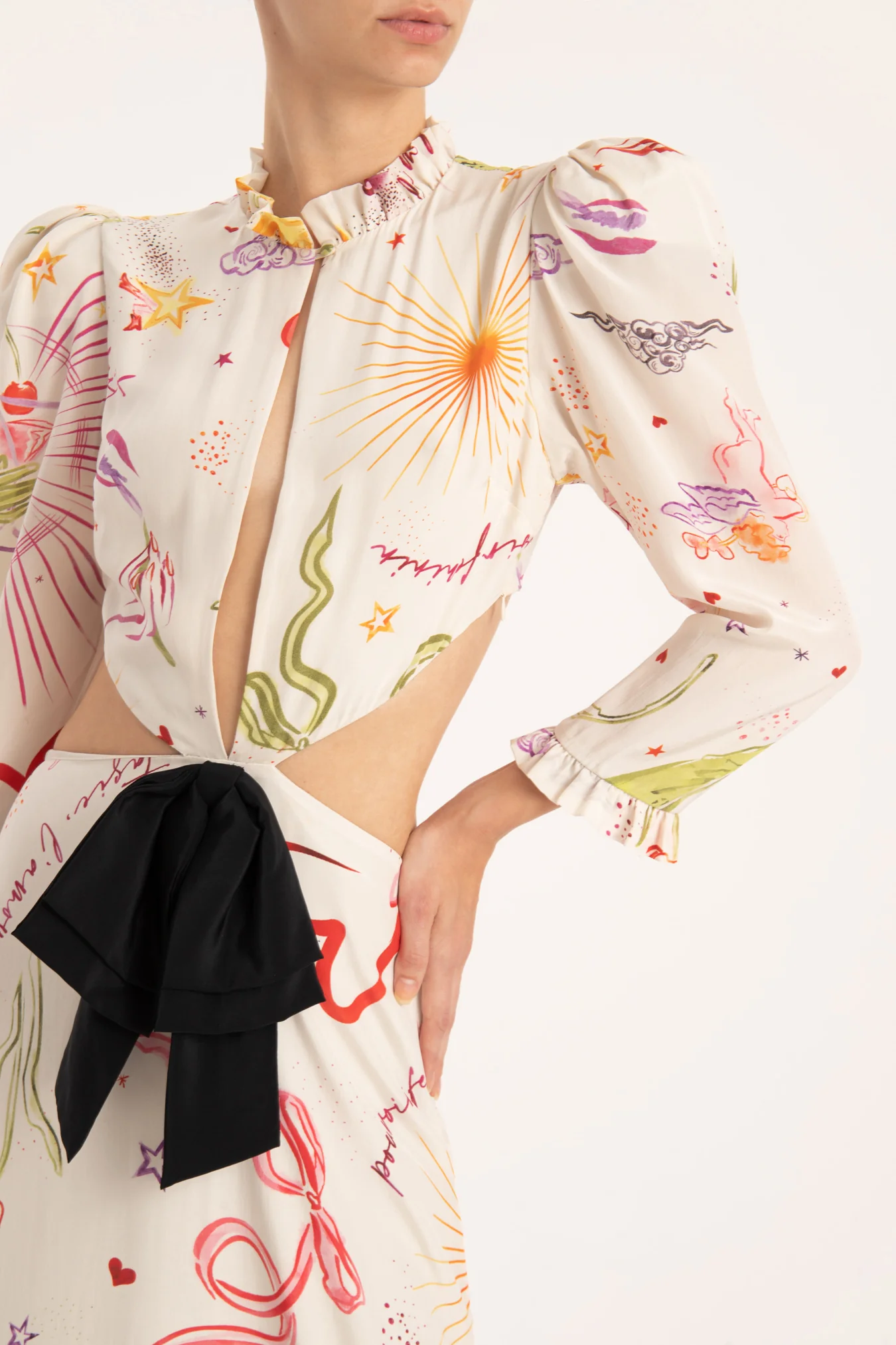 Fantasy Long Dress with Cut-Outs - Image 3