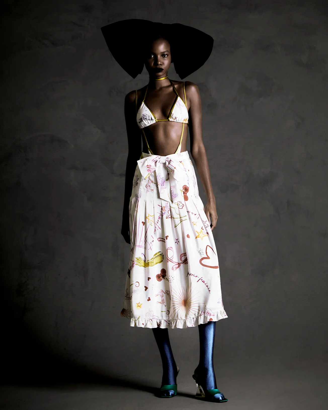 Fantasy Long Skirt with Bow - Image 4