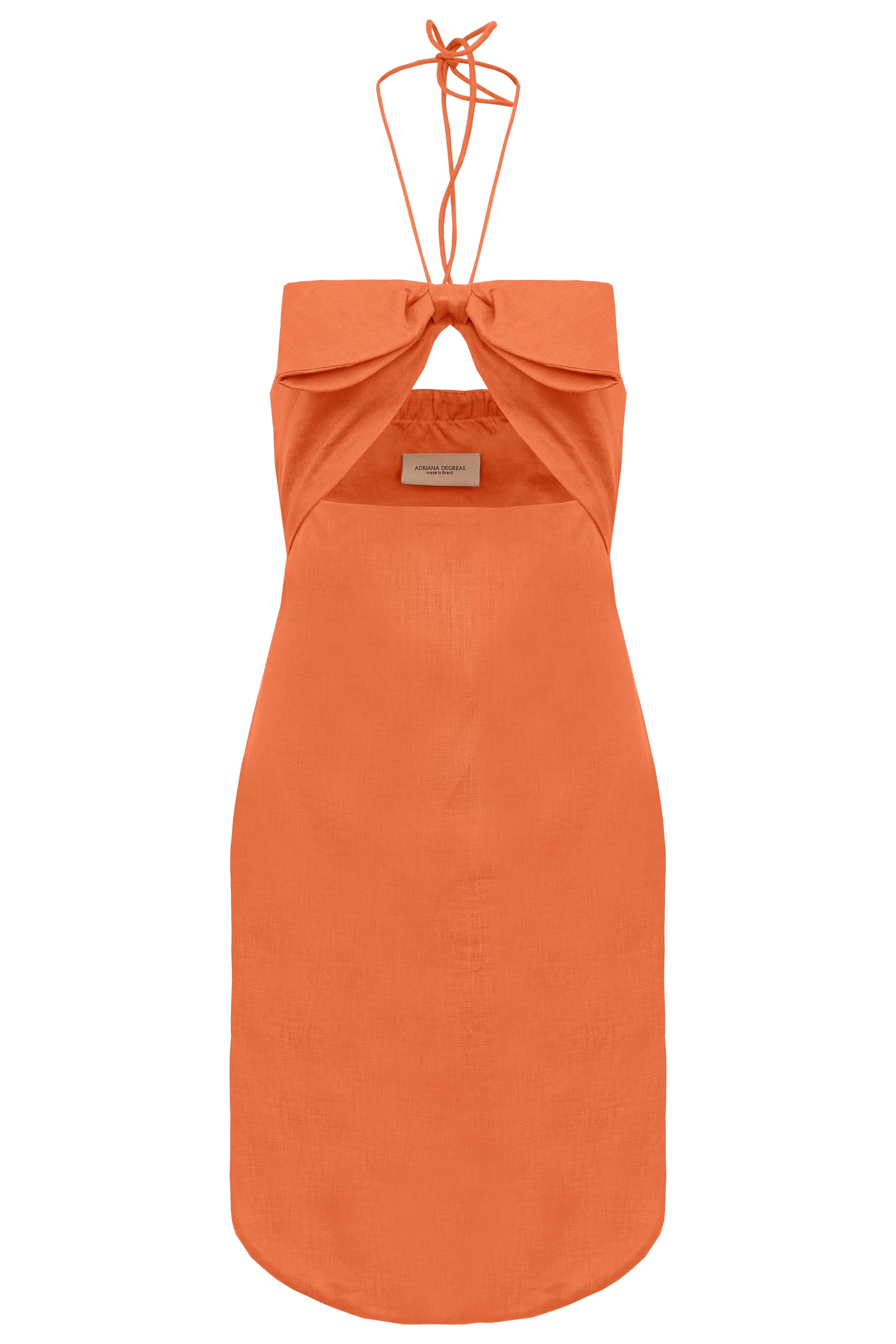 Fantasy Solid Asymmetric Short Dress with Bow - Image 7