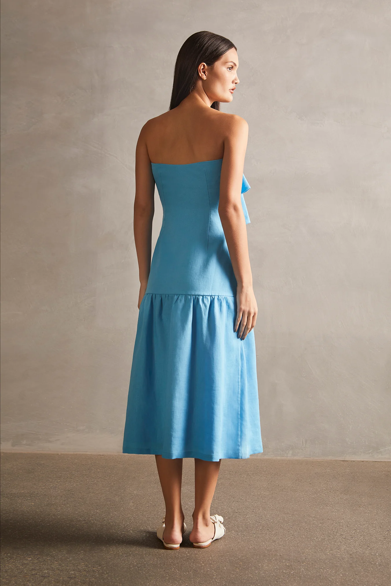 Fantasy Solid Cut-Out Strapless Dress with Bows - Image 6