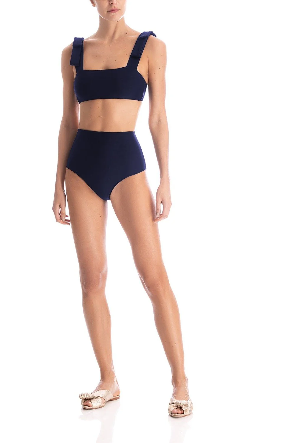 Fiore Solid Hot Pants Bikini With Straps - Image 4