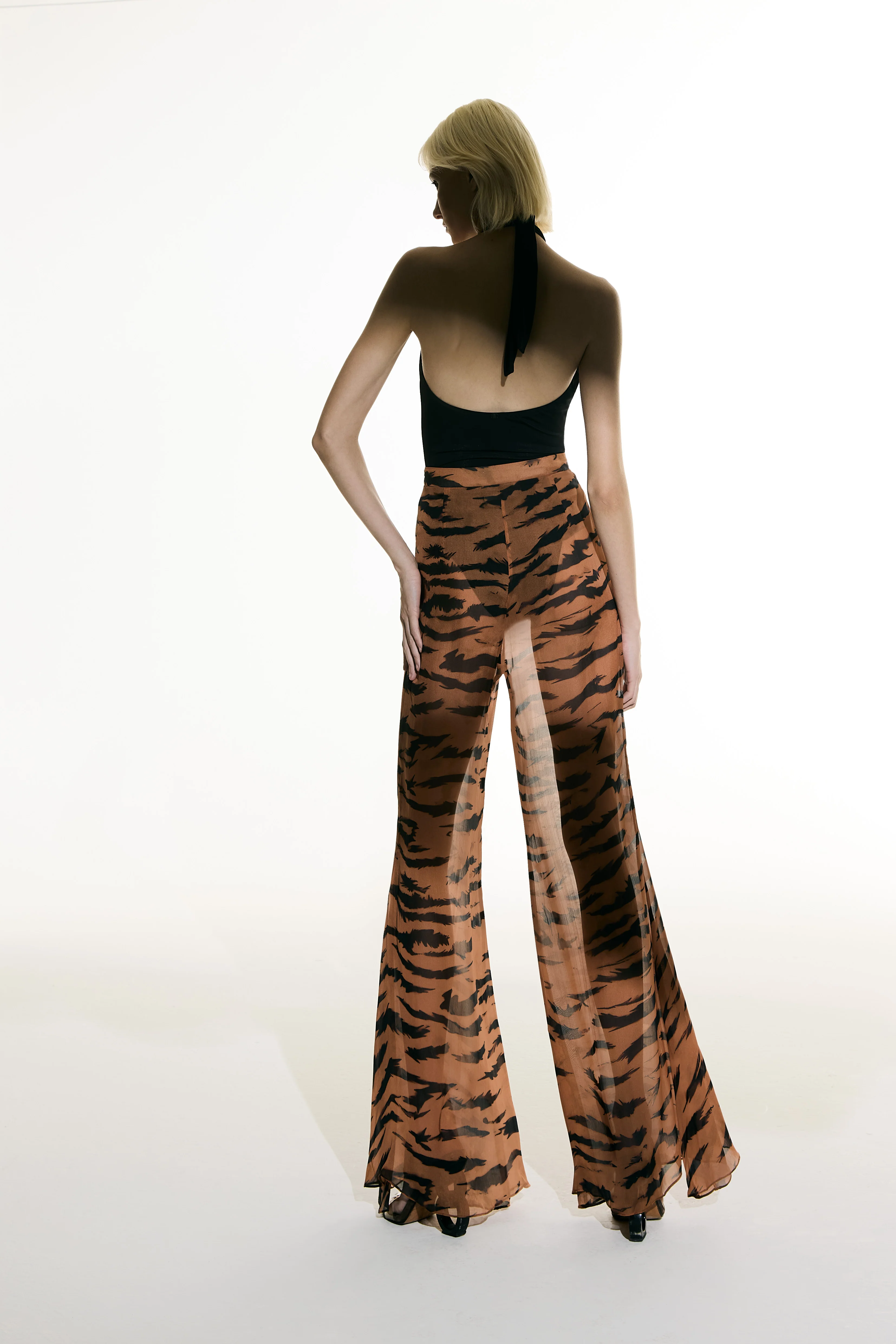 Flared Silk Pants - Image 3