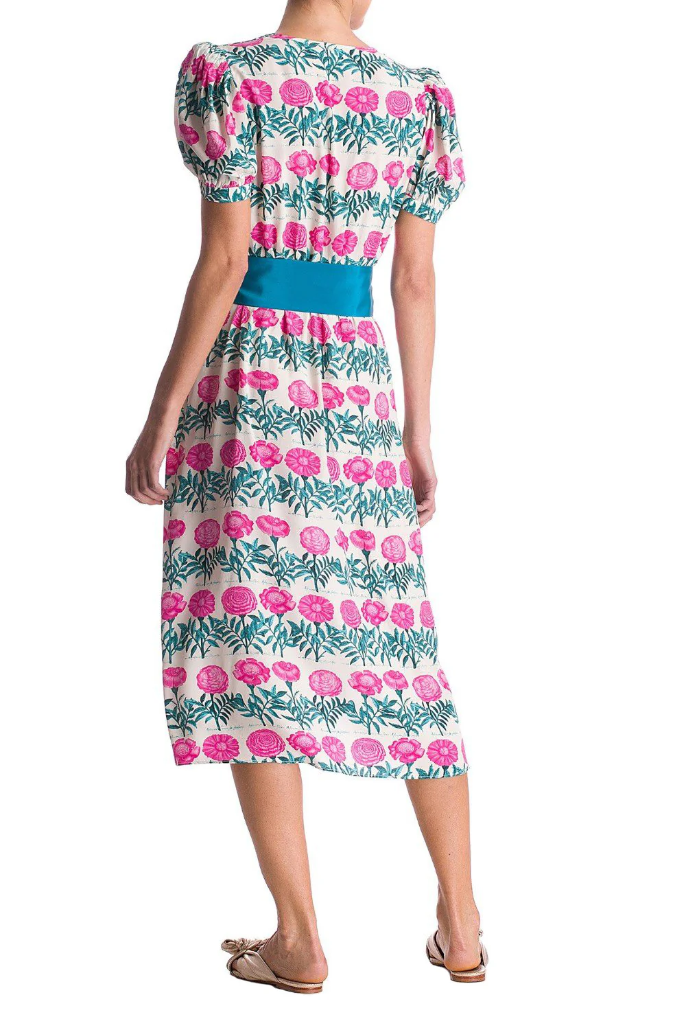Flore V-Neck Midi Dress - Image 3