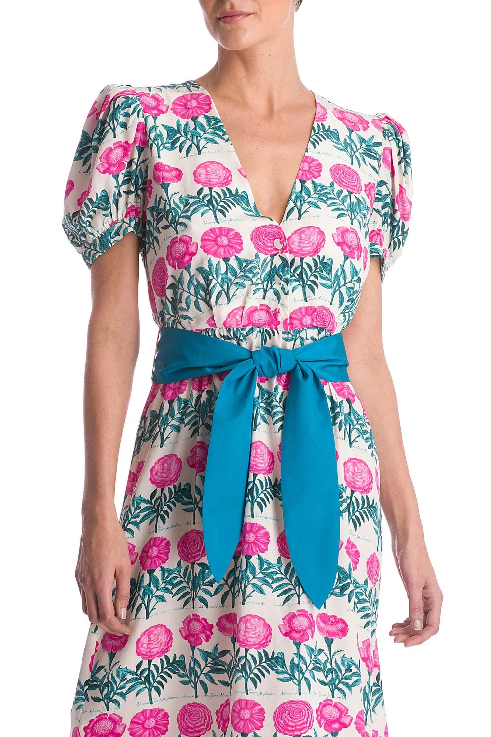 Flore V-Neck Midi Dress - Image 4