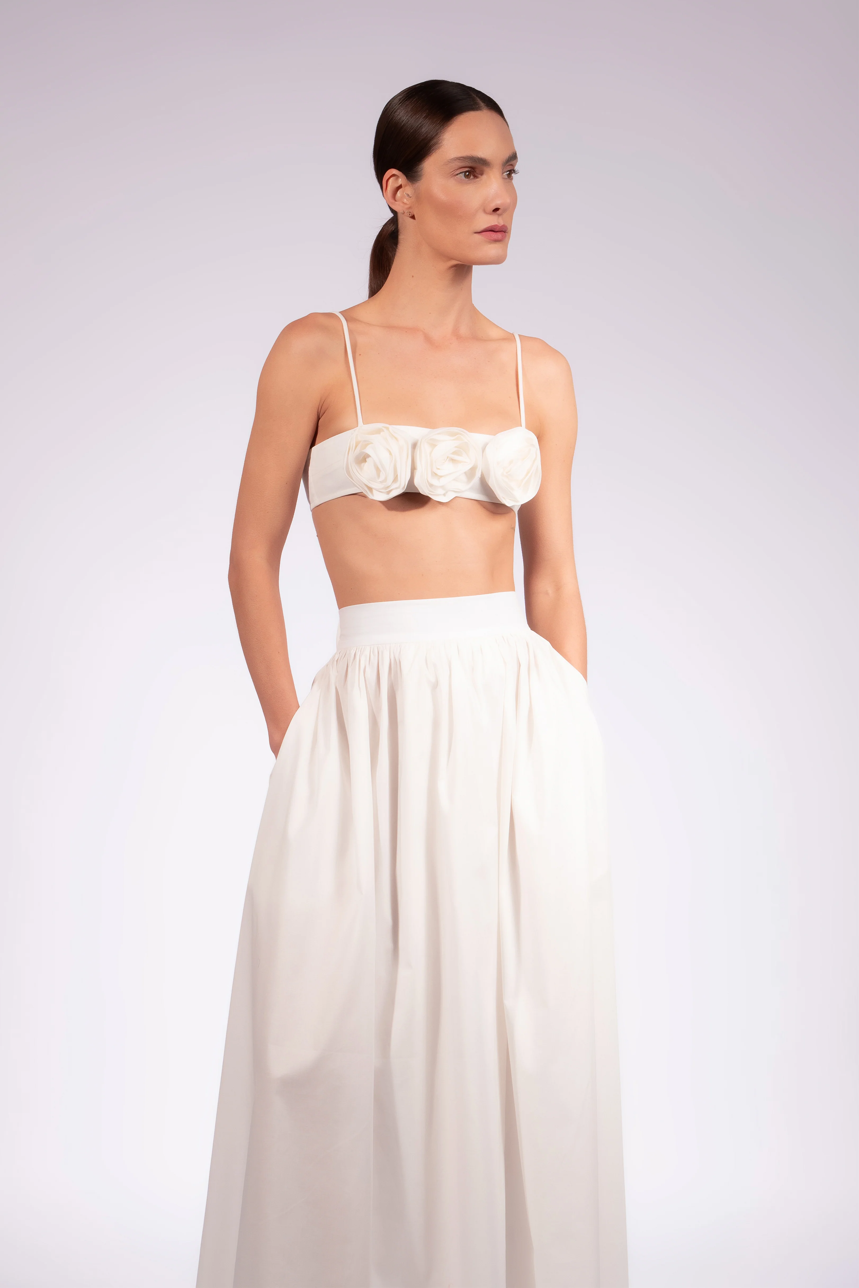 Solid Maxi Skirt - Image 3