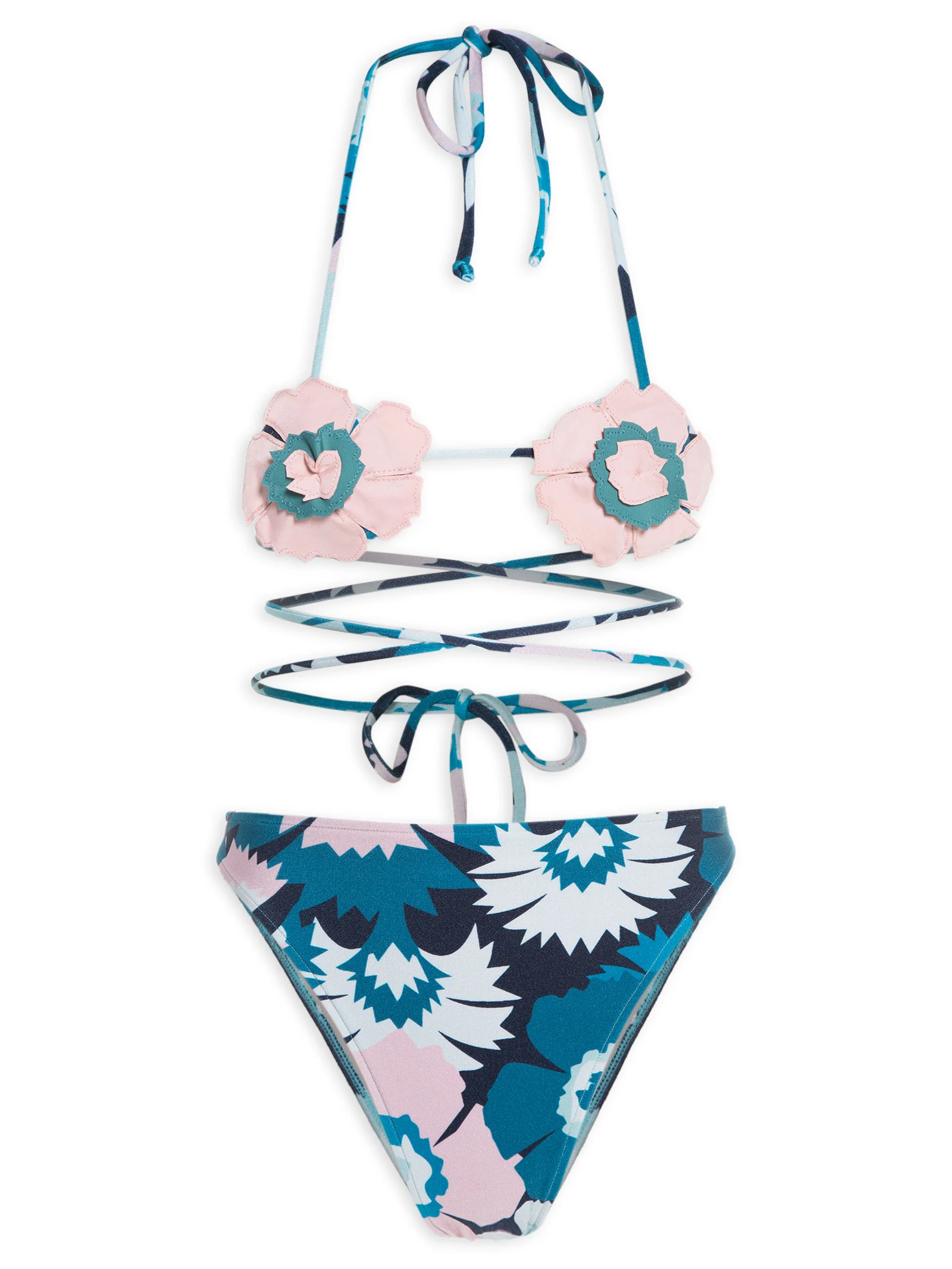 Flower Power Nipple Wraparound Bikini - Image 4
