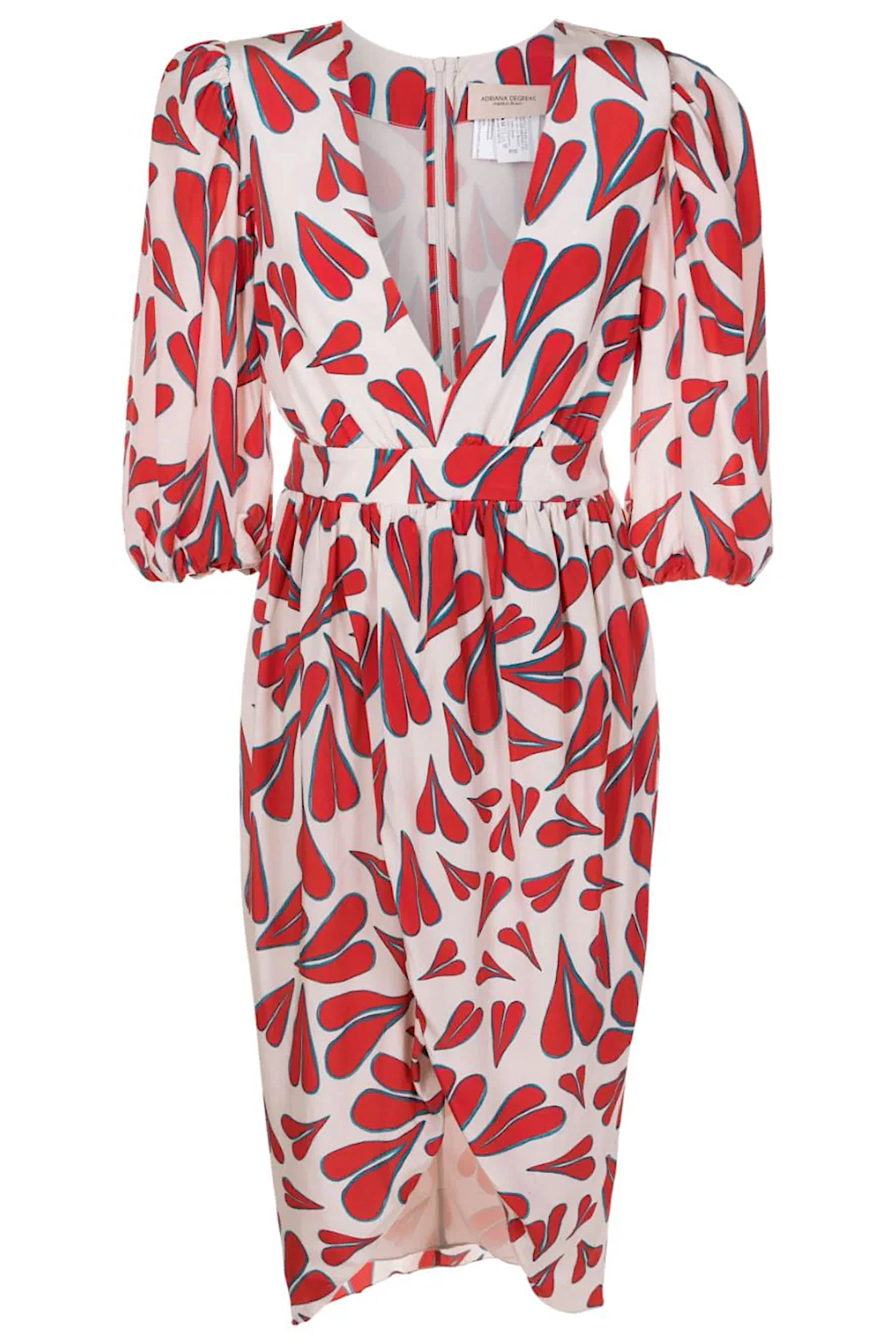 Hearts Puff-Sleeved Midi Dress - Image 3