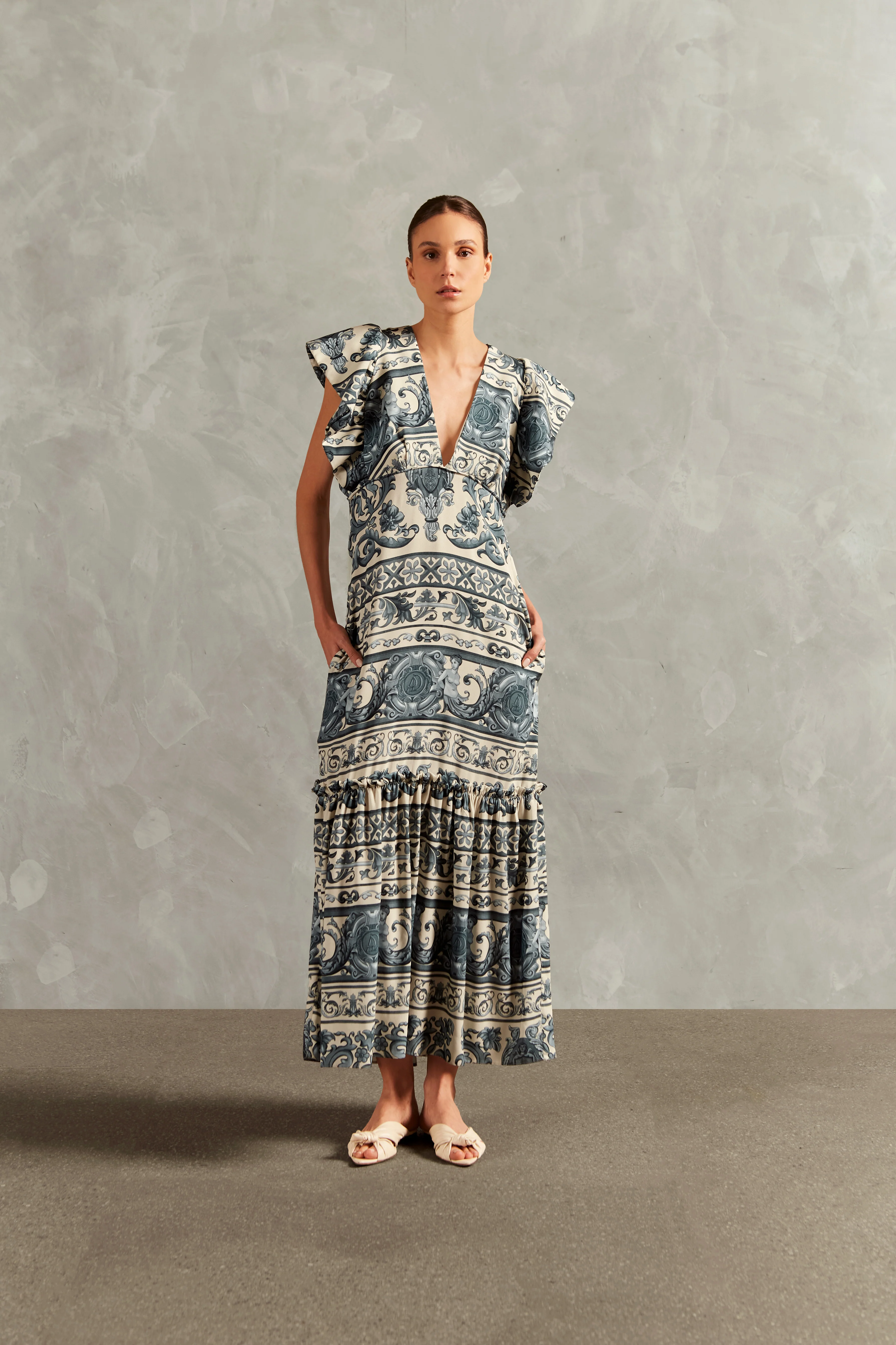 Hera Ruffled Long Dress