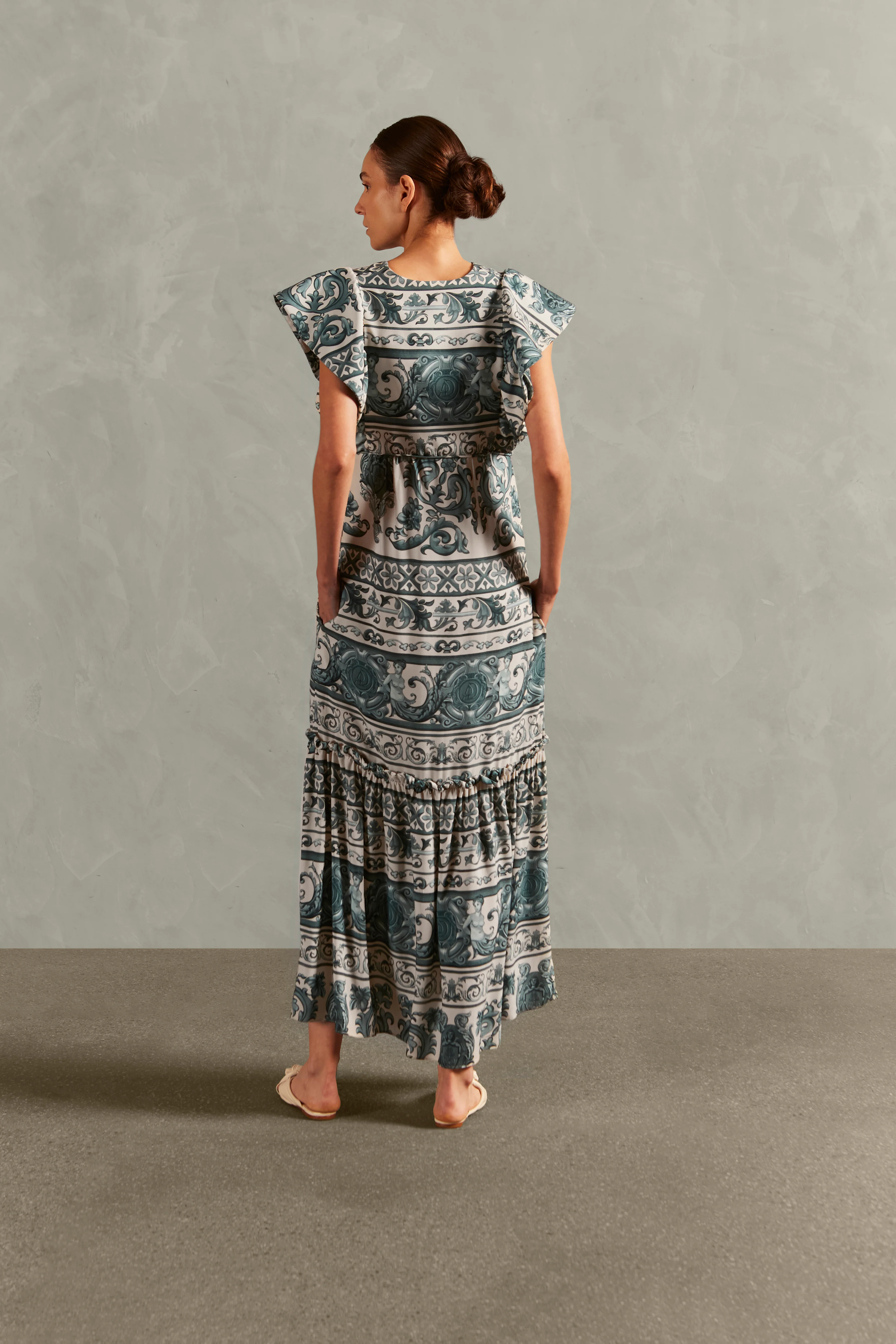 Hera Ruffled Long Dress - Image 2