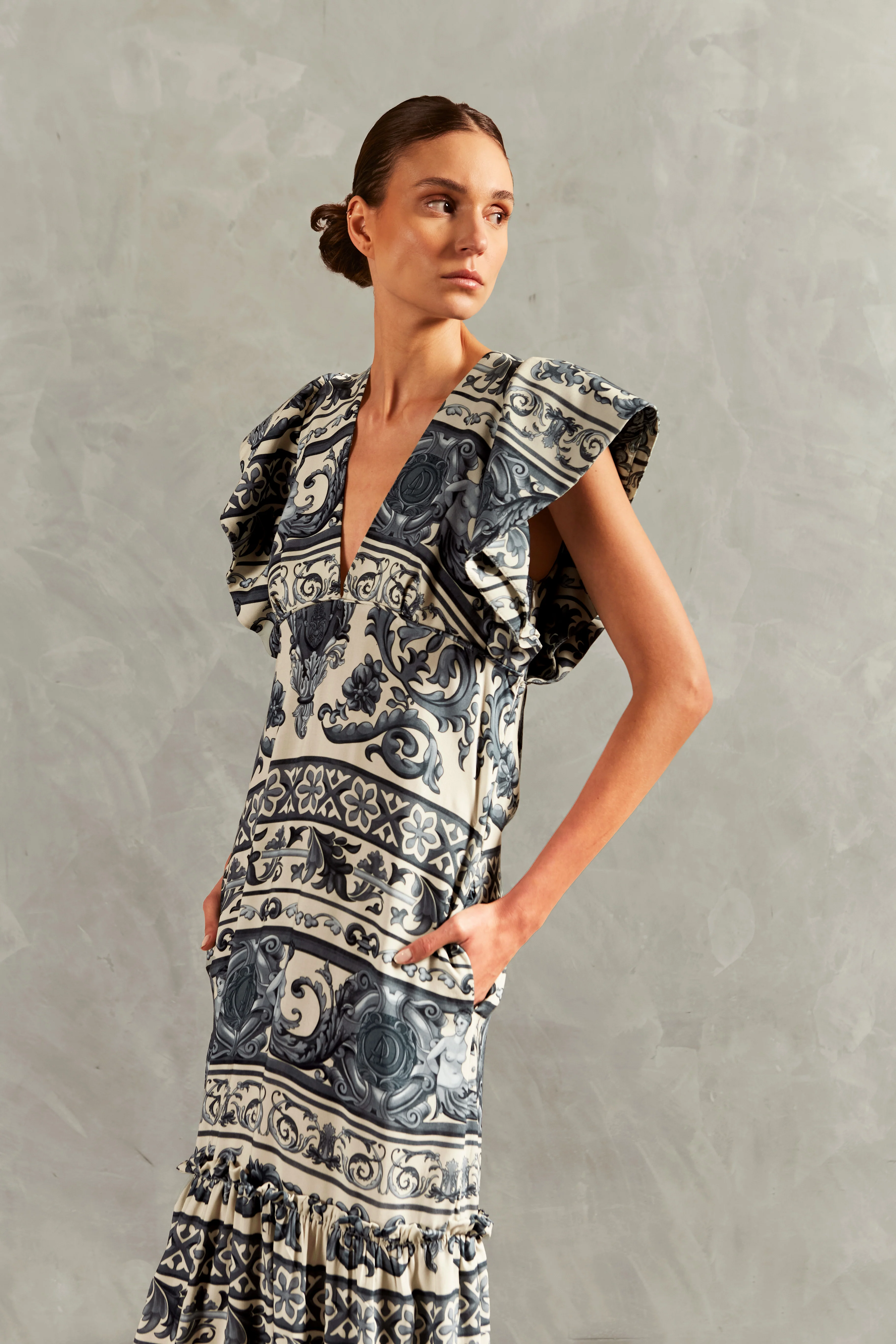 Hera Ruffled Long Dress - Image 3