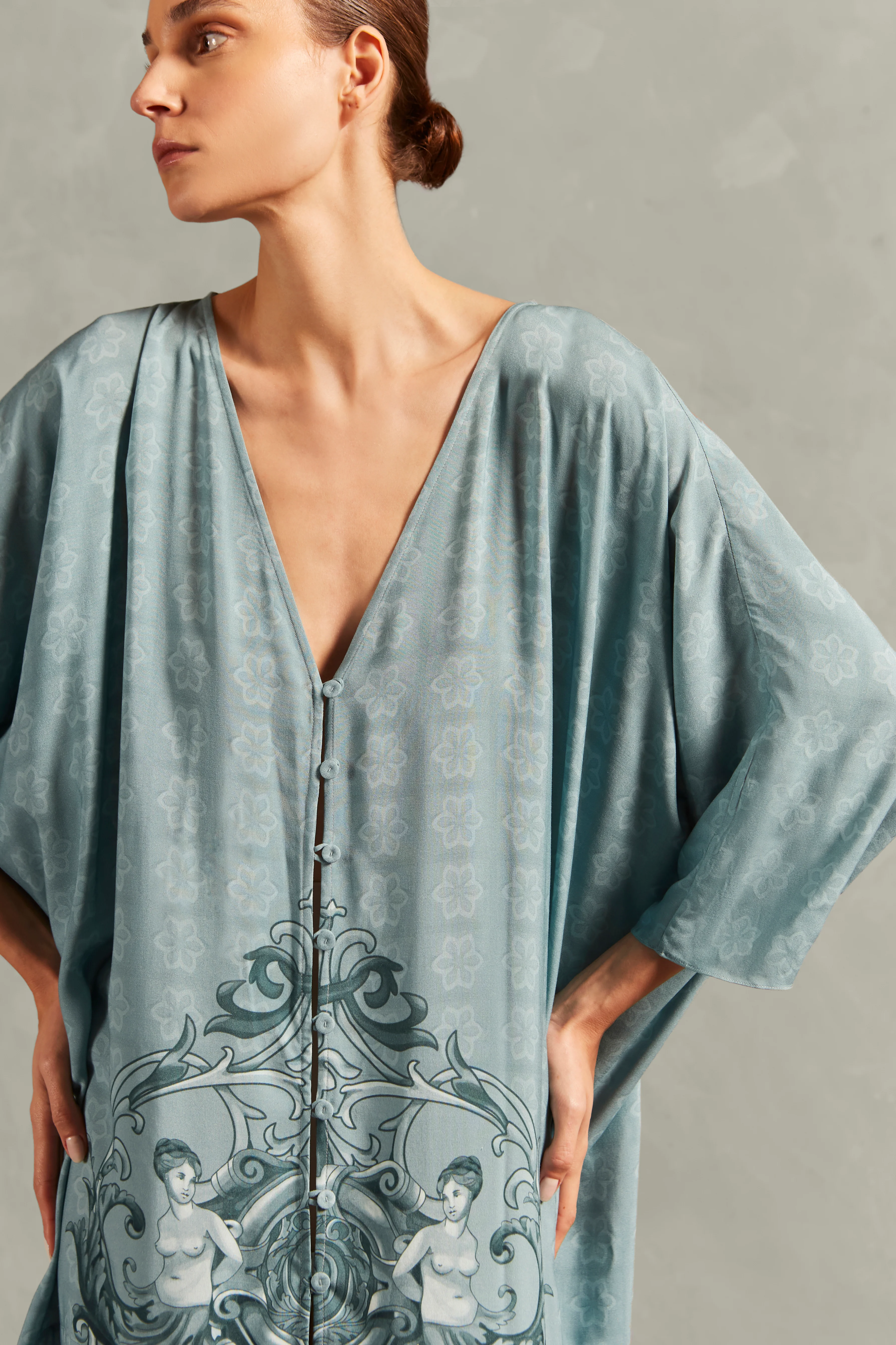 Hera Buttoned Long Robe - Image 3
