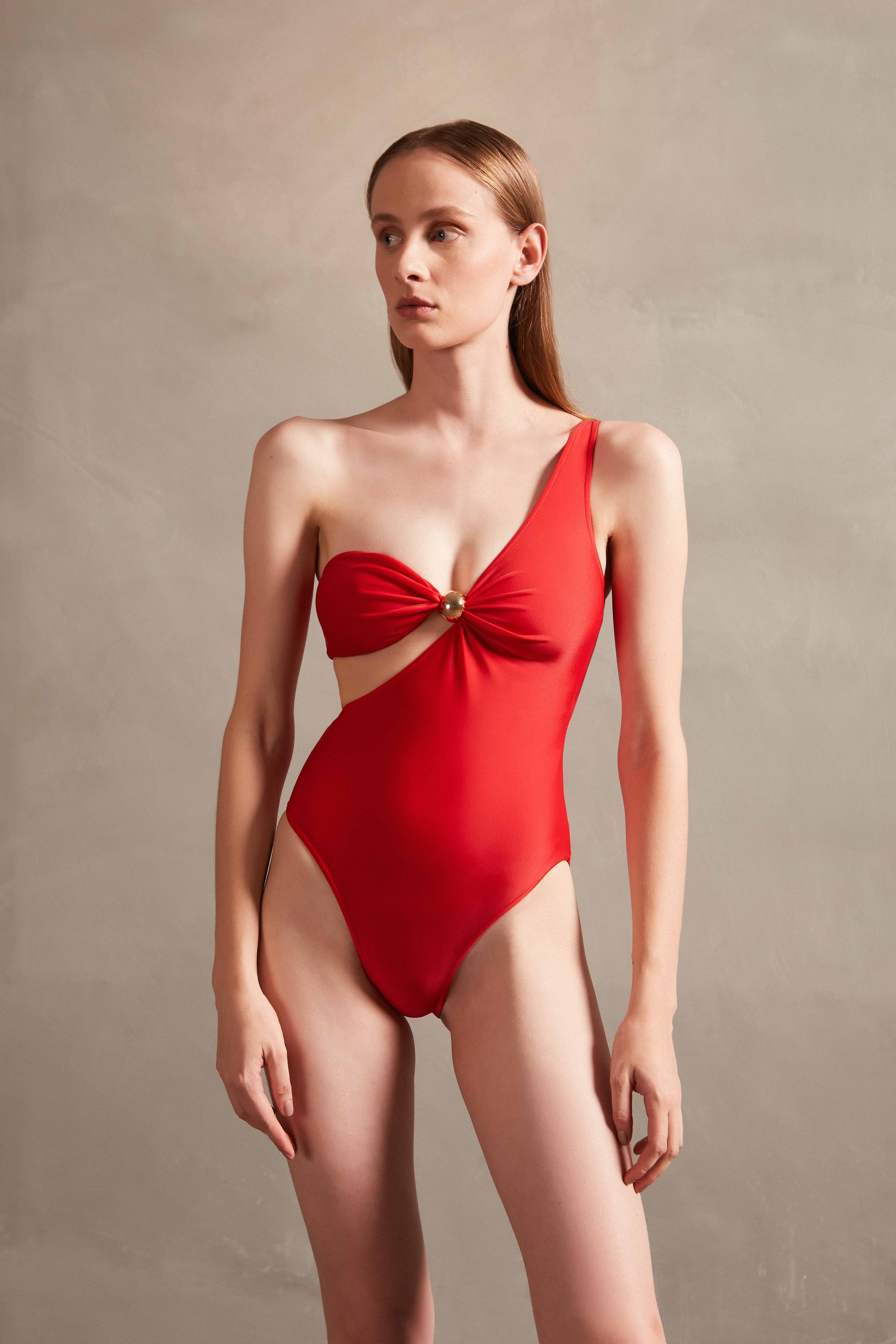Holiday One-Shoulder Swimsuit - Image 2