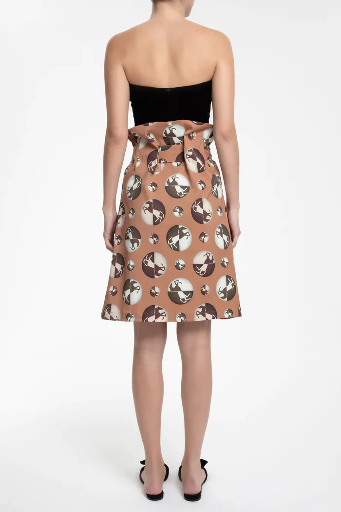 Horse Pois Clochat Short Skirt - Image 2