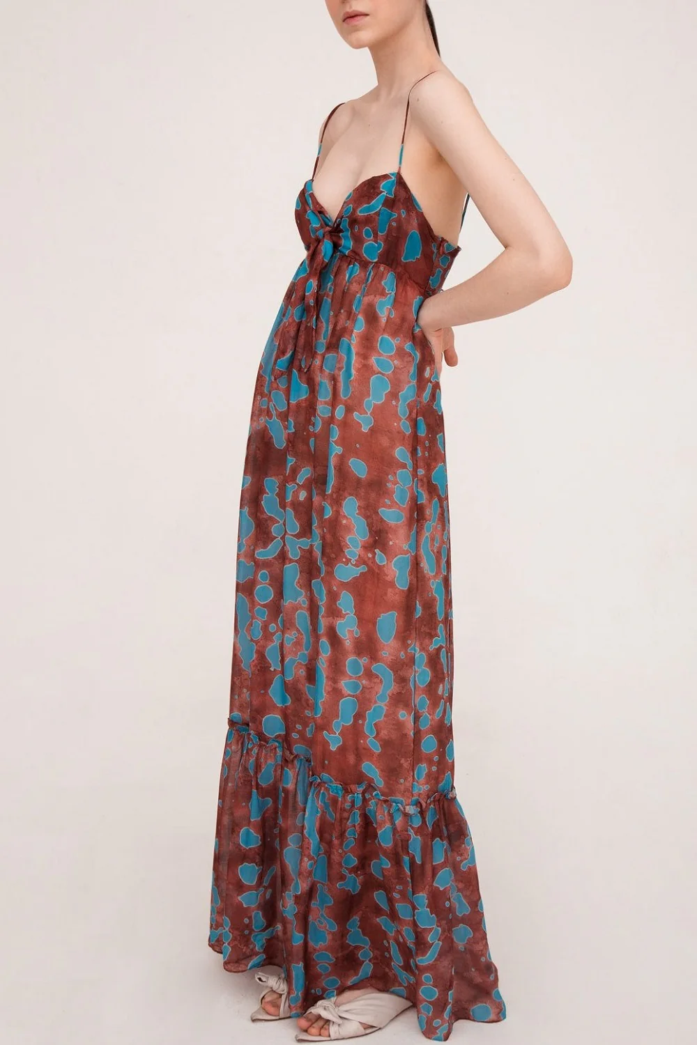 Island Print Long Dress