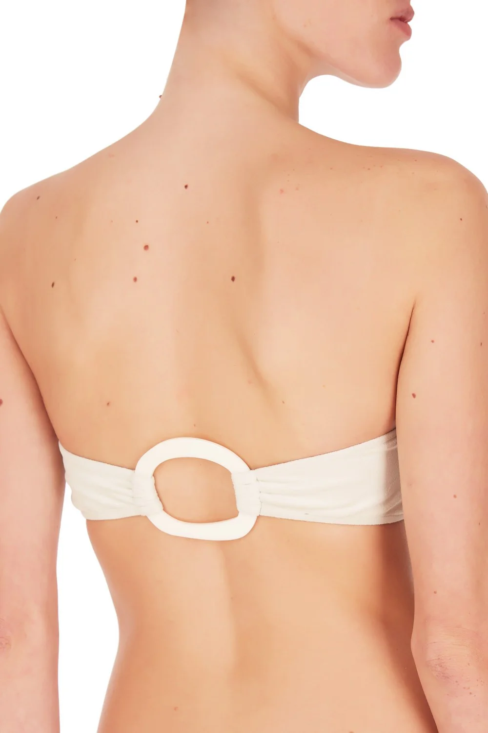 Ivory Bandeau Bikini with Hoop - Image 3