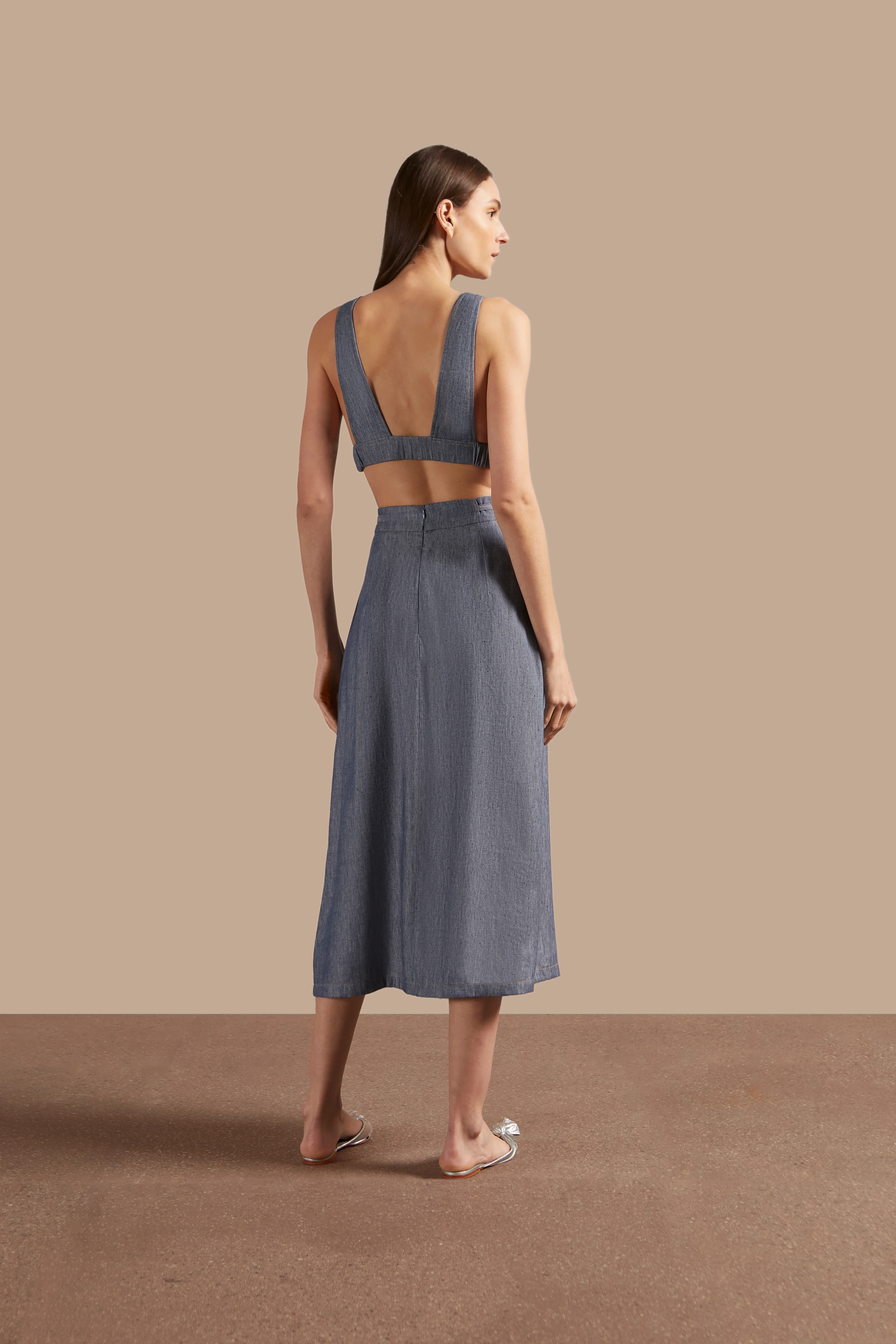 Jeans V-Neck Top - Image 3