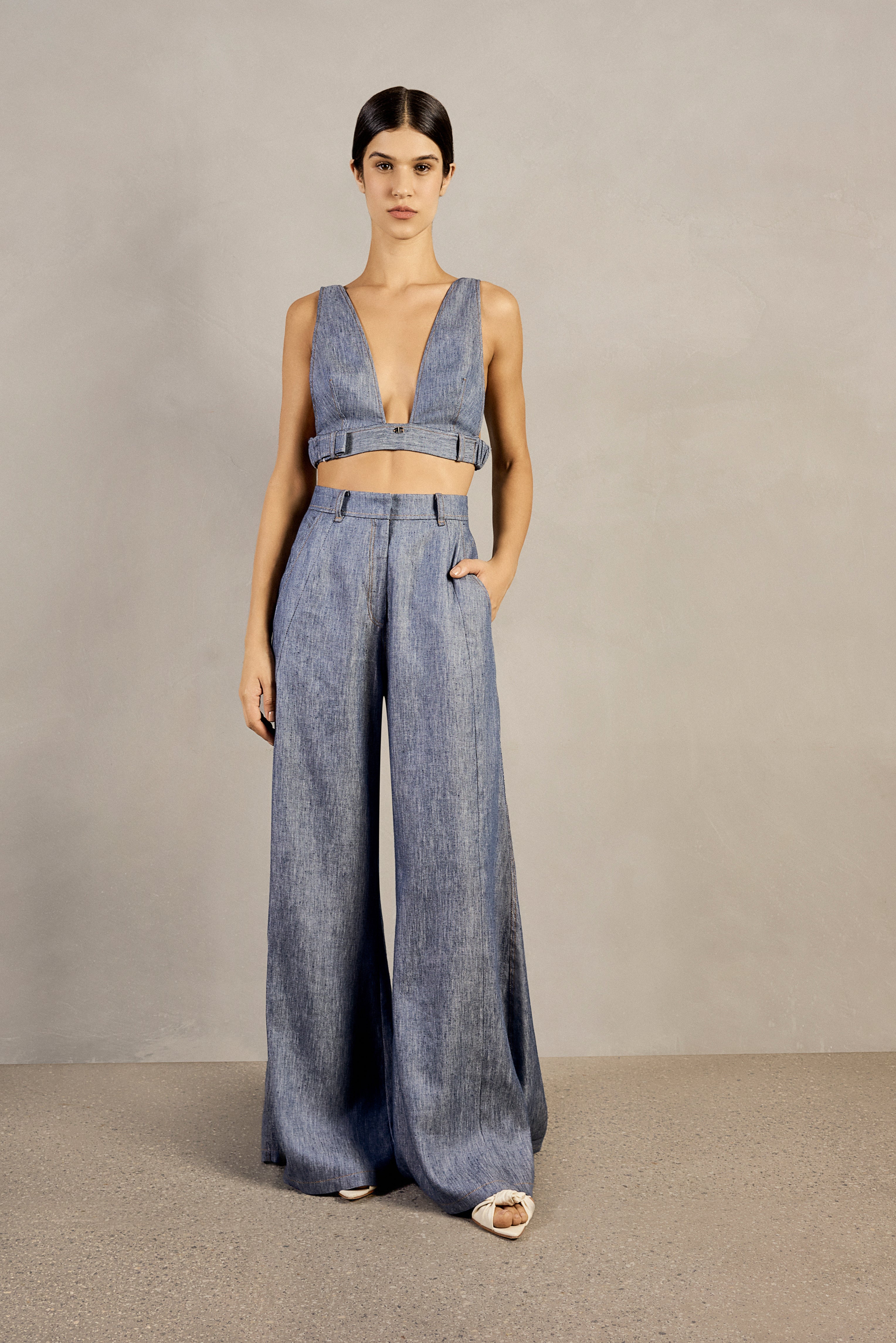 Jeans V-Neck Top - Image 5
