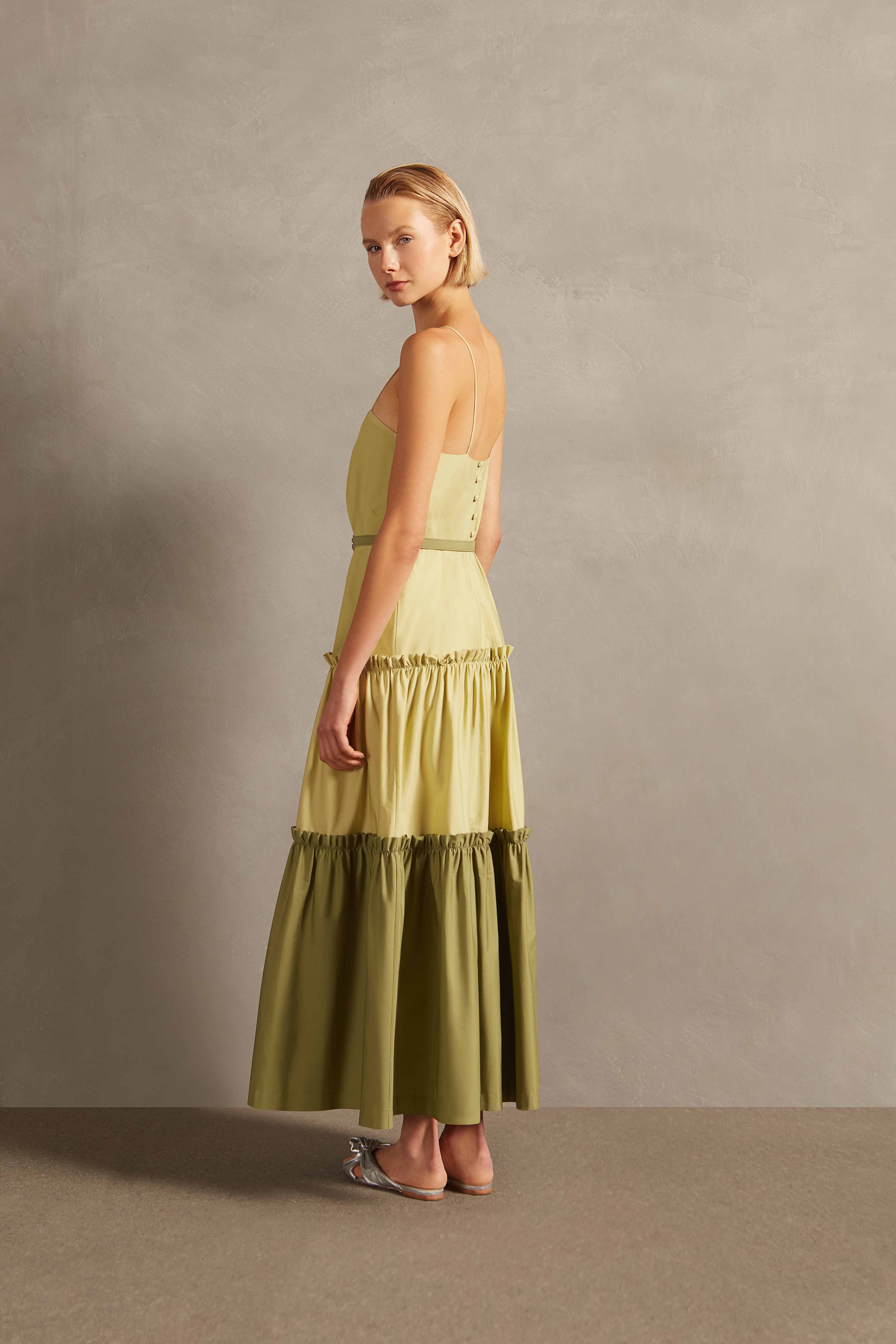 Jellyfish Solid Long Cotton Dress - Image 3